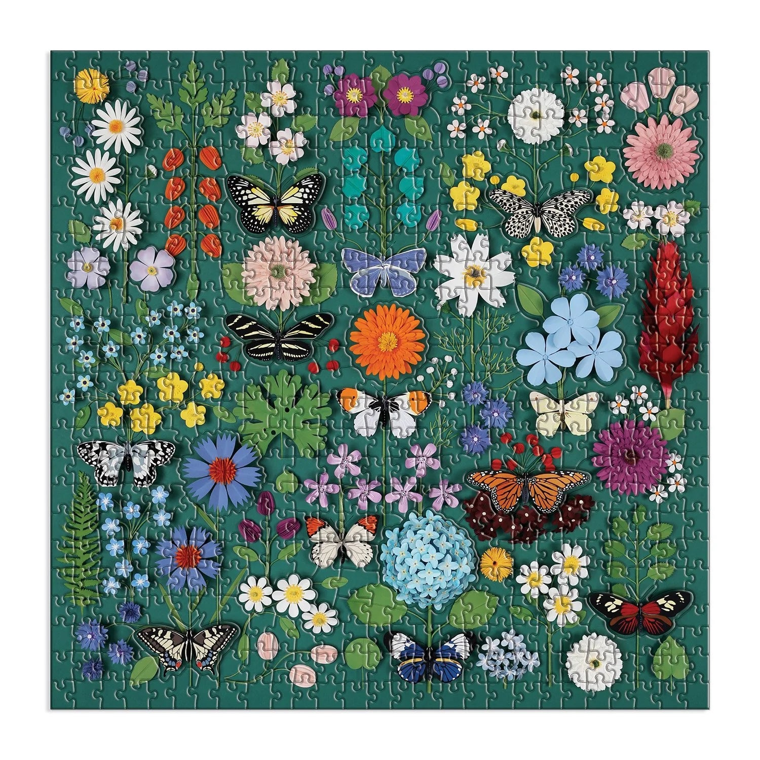 Galison | 500pc Puzzle with Shaped Pieces - Butterfly Botanica
