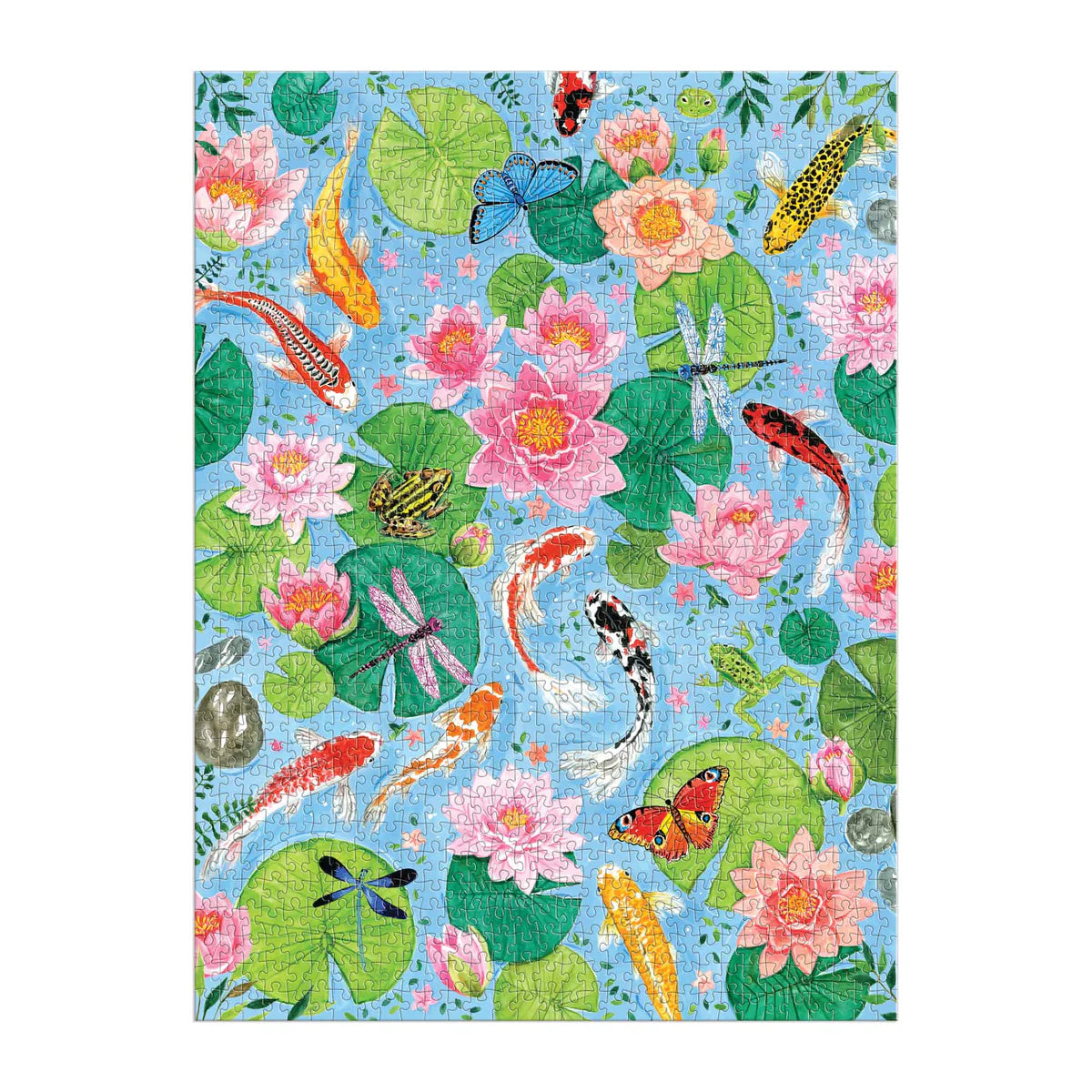 Galison | By The Koi Pond 1000pc Puzzle in Square Box