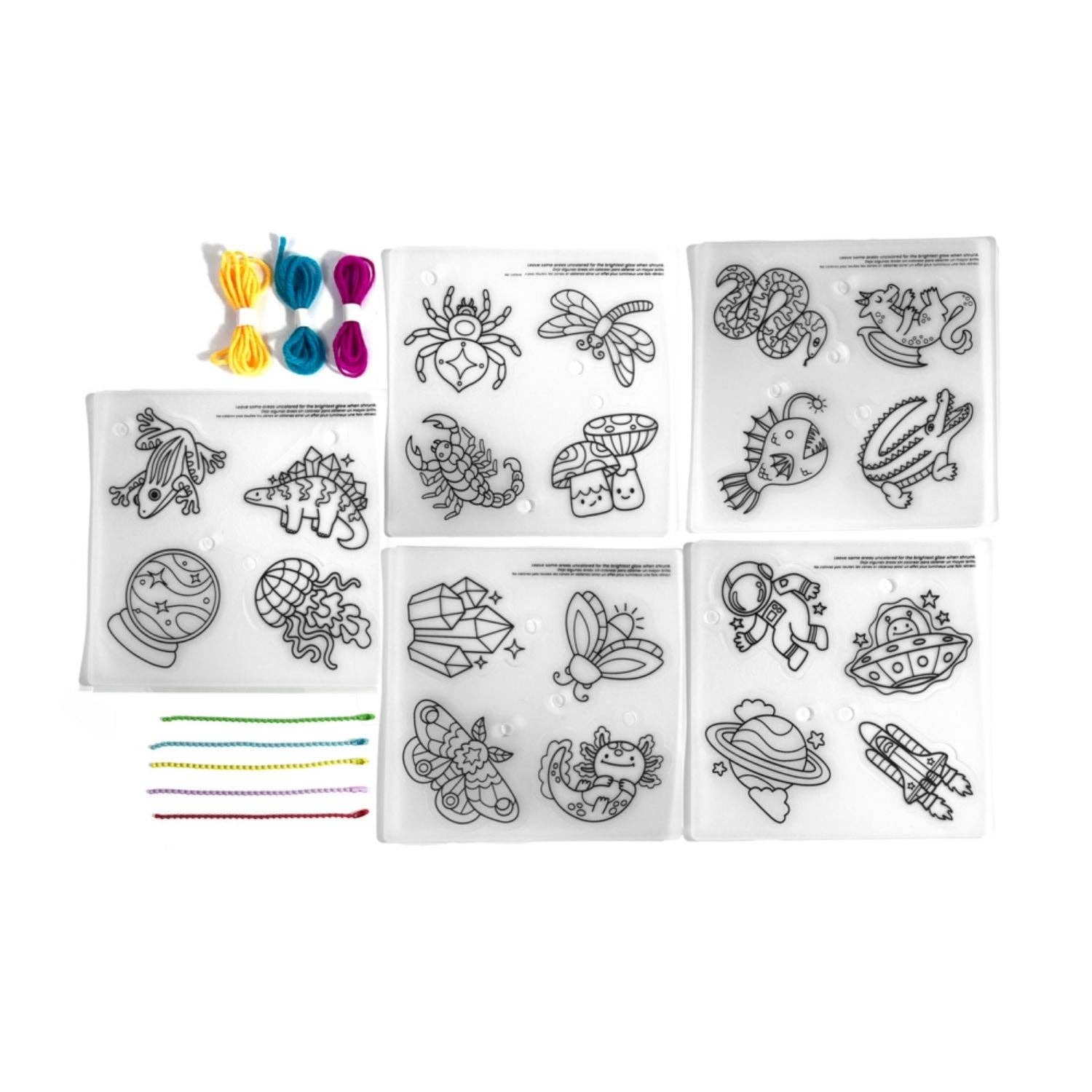 Ooly | Shrink-Its! DIY Shrink Art Kit - Glow-in-the-Dark Buddies