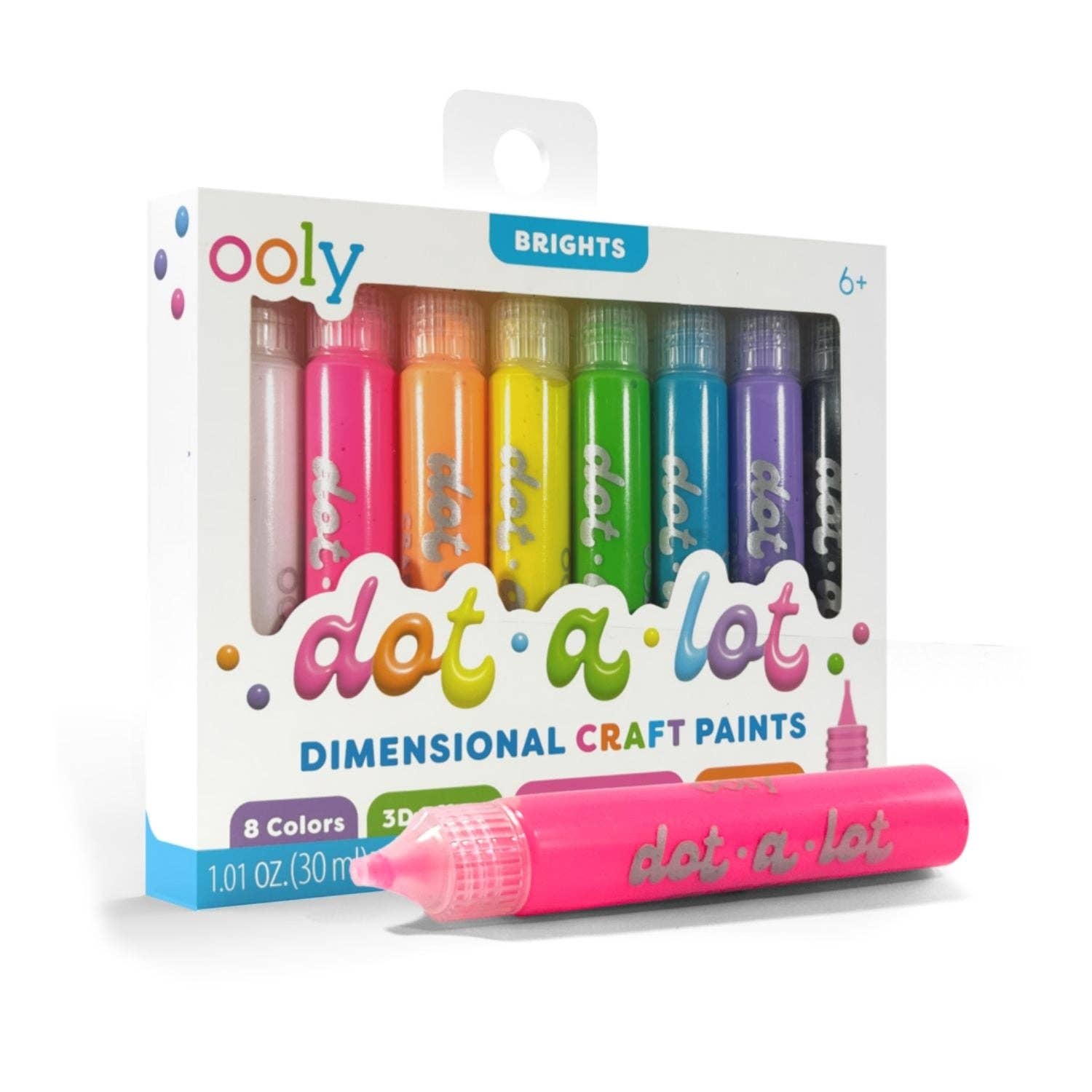 Ooly | Dot-a-Lot Dimensional Craft Paint Brights - Set of 8