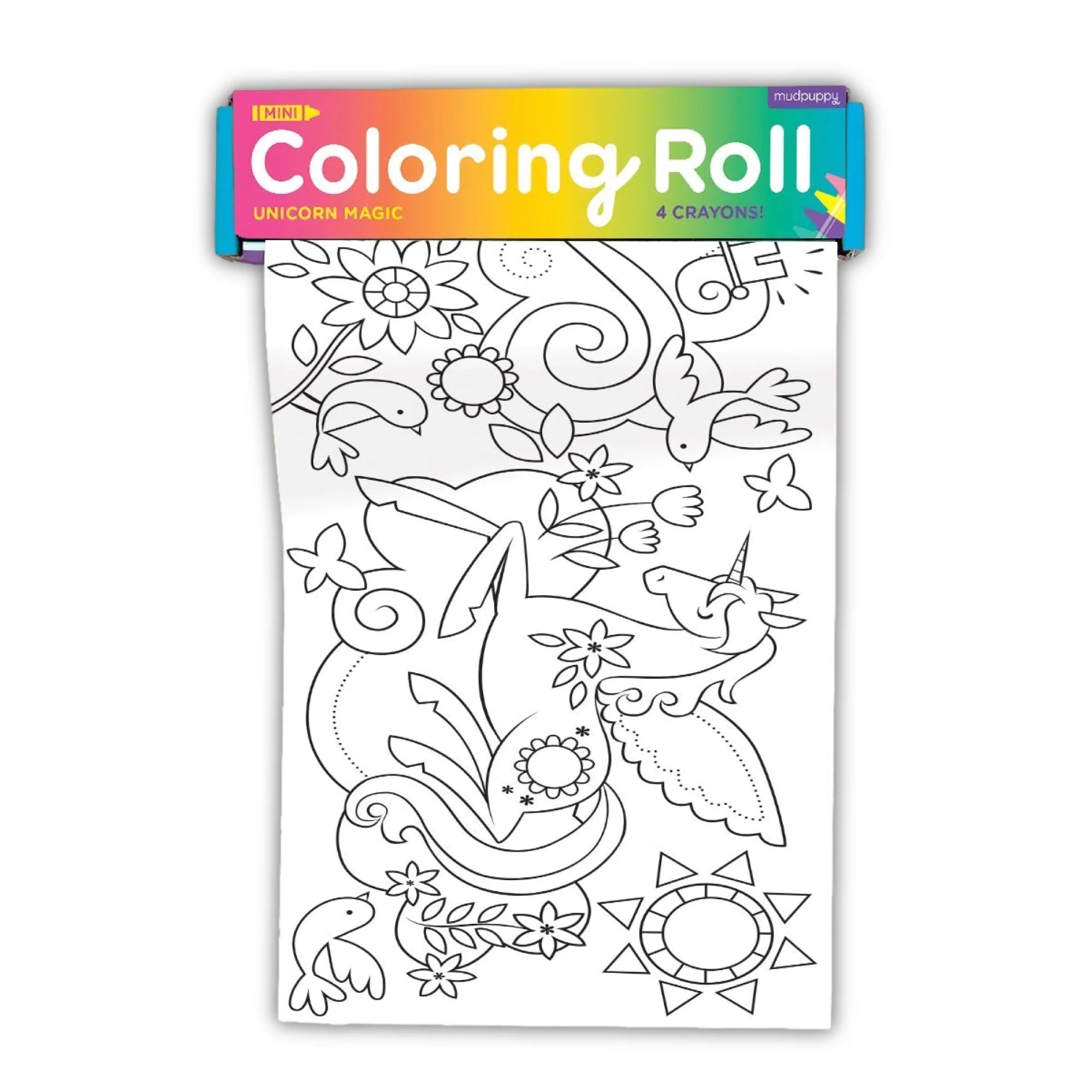Mud Puppy | Mini Colouring Roll - Unicorn Magic