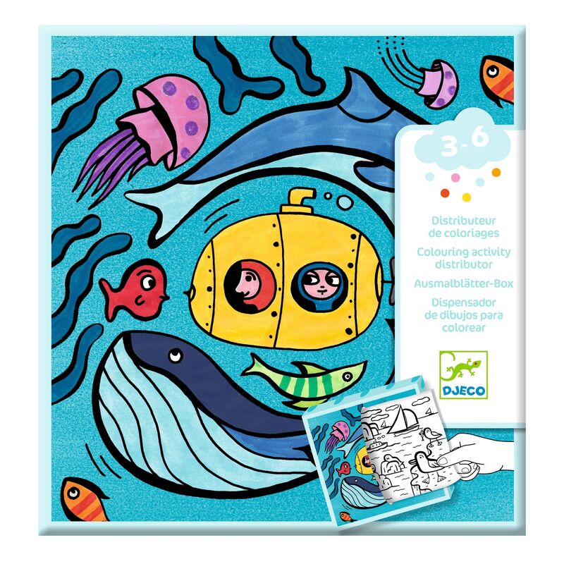 Djeco | Colouring & Game Dispenser - Ocean