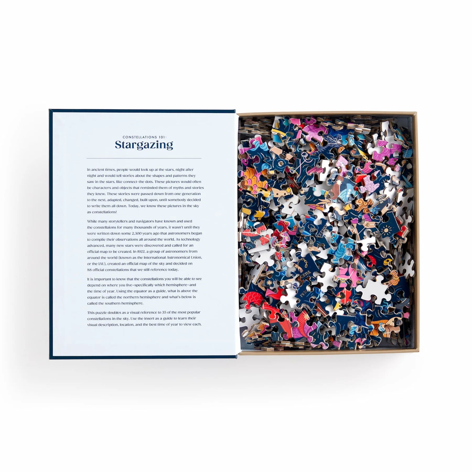 Galison | 500pc Puzzle - Constellations 101: Stargazing Book Puzzle