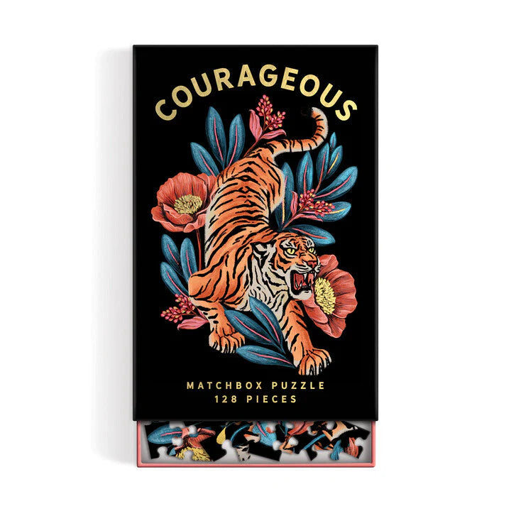 Galison | 128pc Matchbox Puzzle - Courageous