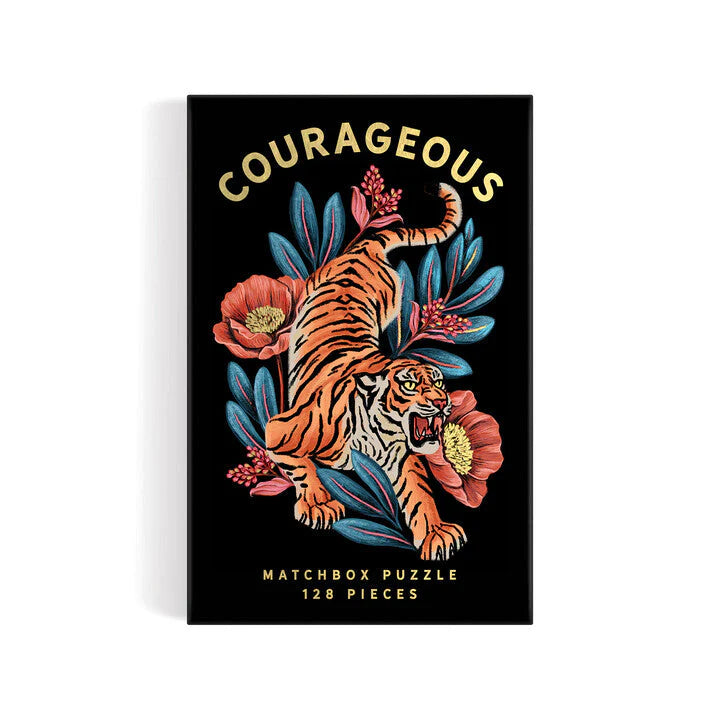 Galison | 128pc Matchbox Puzzle - Courageous