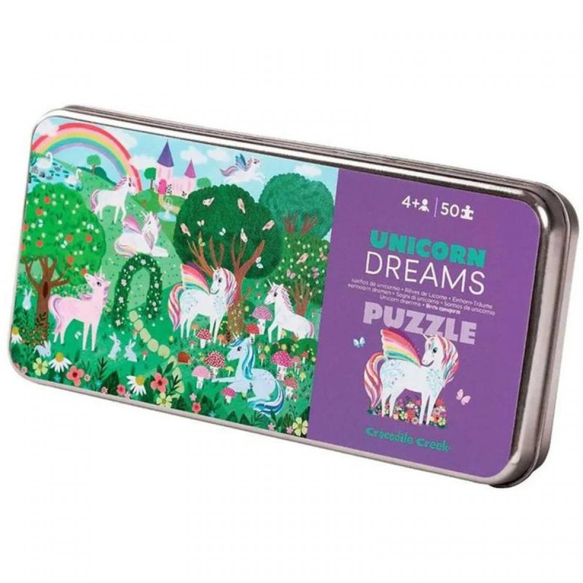 Crocodile Creek | 50pc Mini Tin Puzzle - Unicorn Dreams