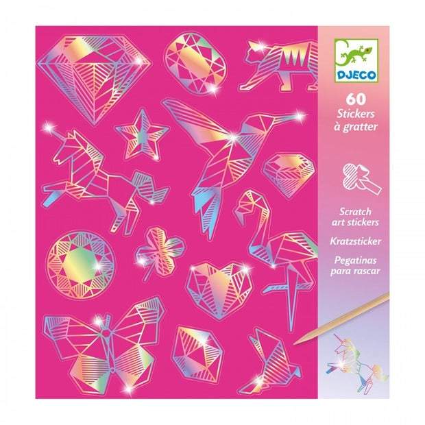 Djeco | Scratch Art Stickers - Diamond