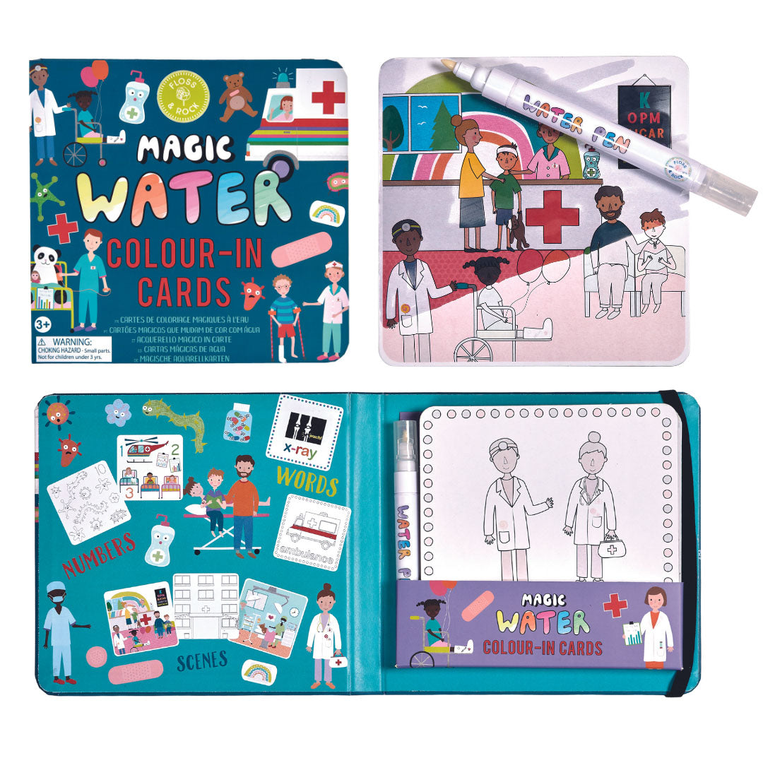 Floss & Rock | Magic Water Colour-in-Cards - Happy Hospital