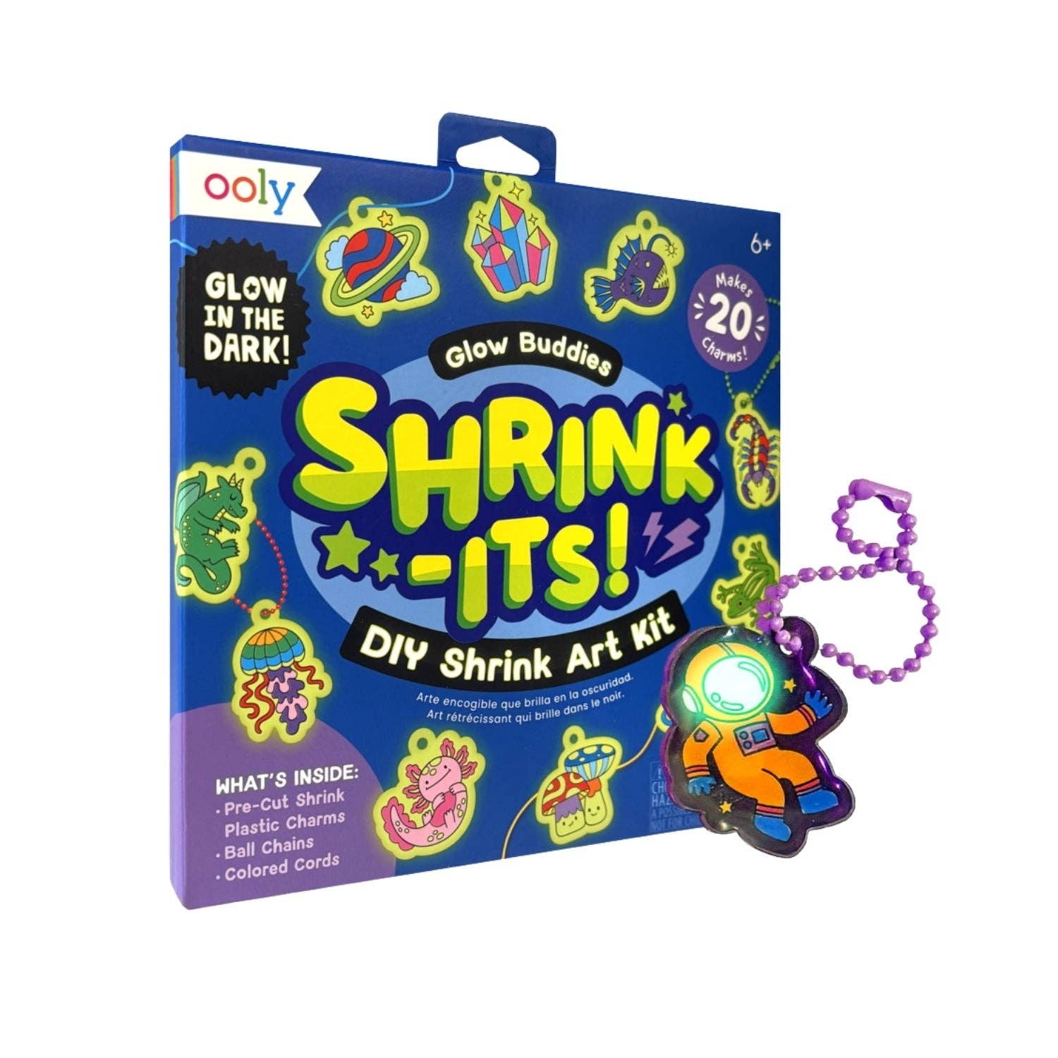 Ooly | Shrink-Its! DIY Shrink Art Kit - Glow-in-the-Dark Buddies