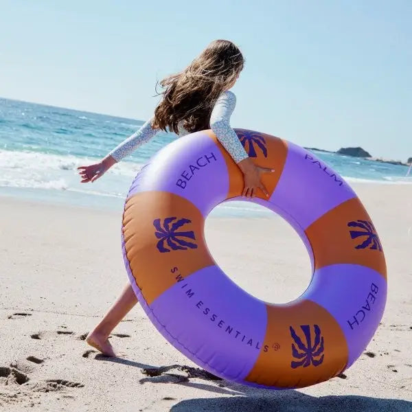 Swim Essentials | Inflatable Swim Ring - Palm Trees Purple, 120cm