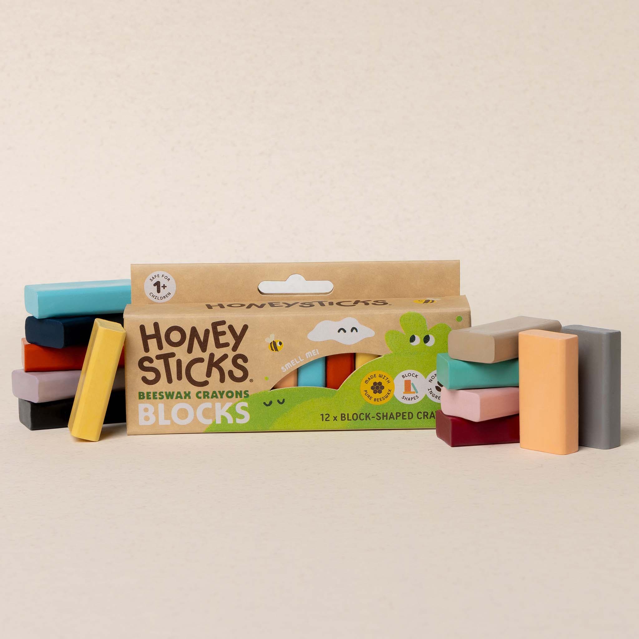 Honeysticks | Beeswax Crayons Blocks - 12pk