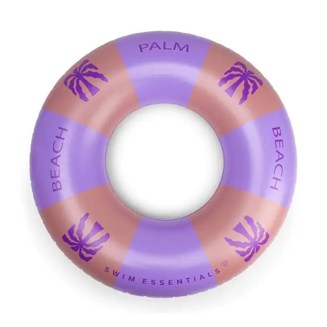 Swim Essentials | Inflatable Swim Ring - Palm Trees Purple, 120cm