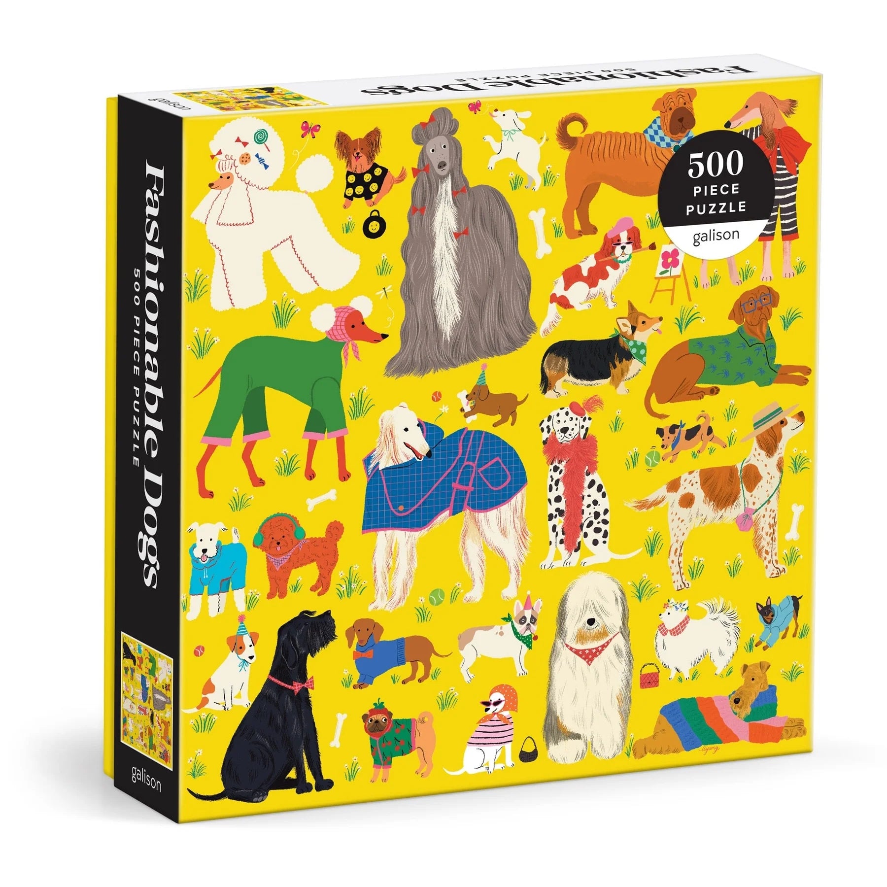 Galison | 500pc  Puzzle - Fashionable Dogs