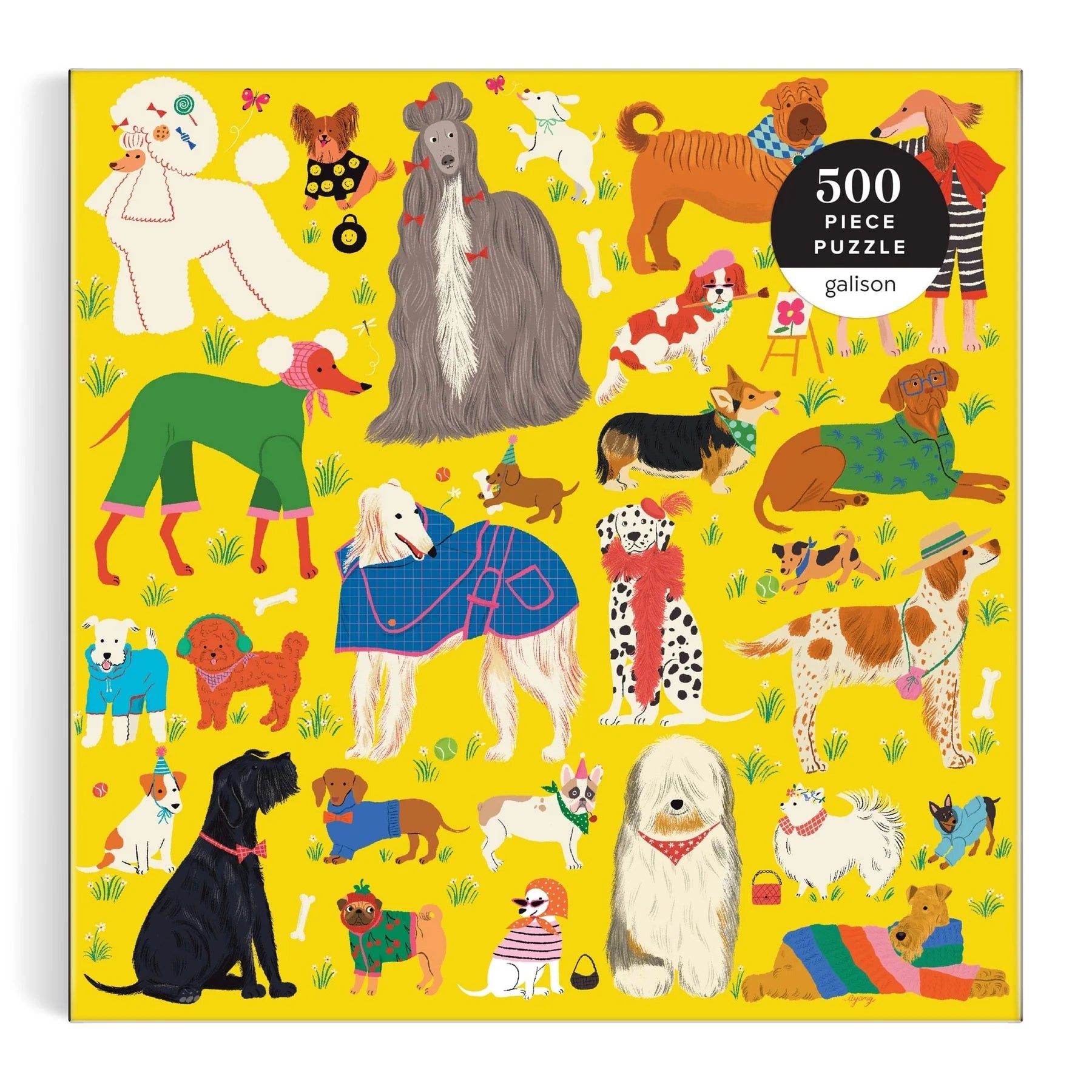 Galison | 500pc  Puzzle - Fashionable Dogs