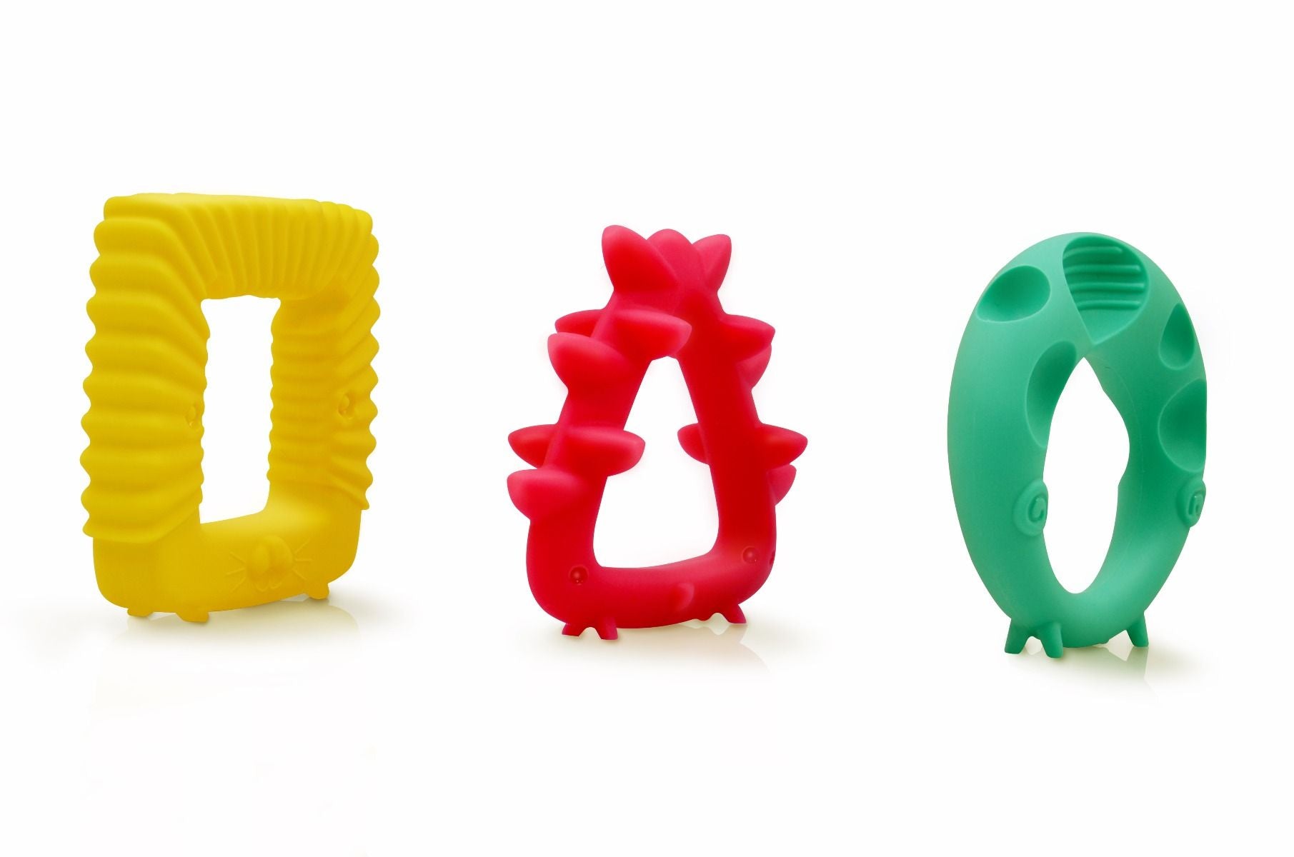 Mombella | Geo Animal Silicone Teethers 3pk