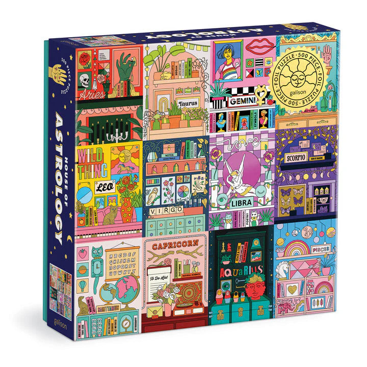 Galison | 500pc  Puzzle - House of Astrology Foil