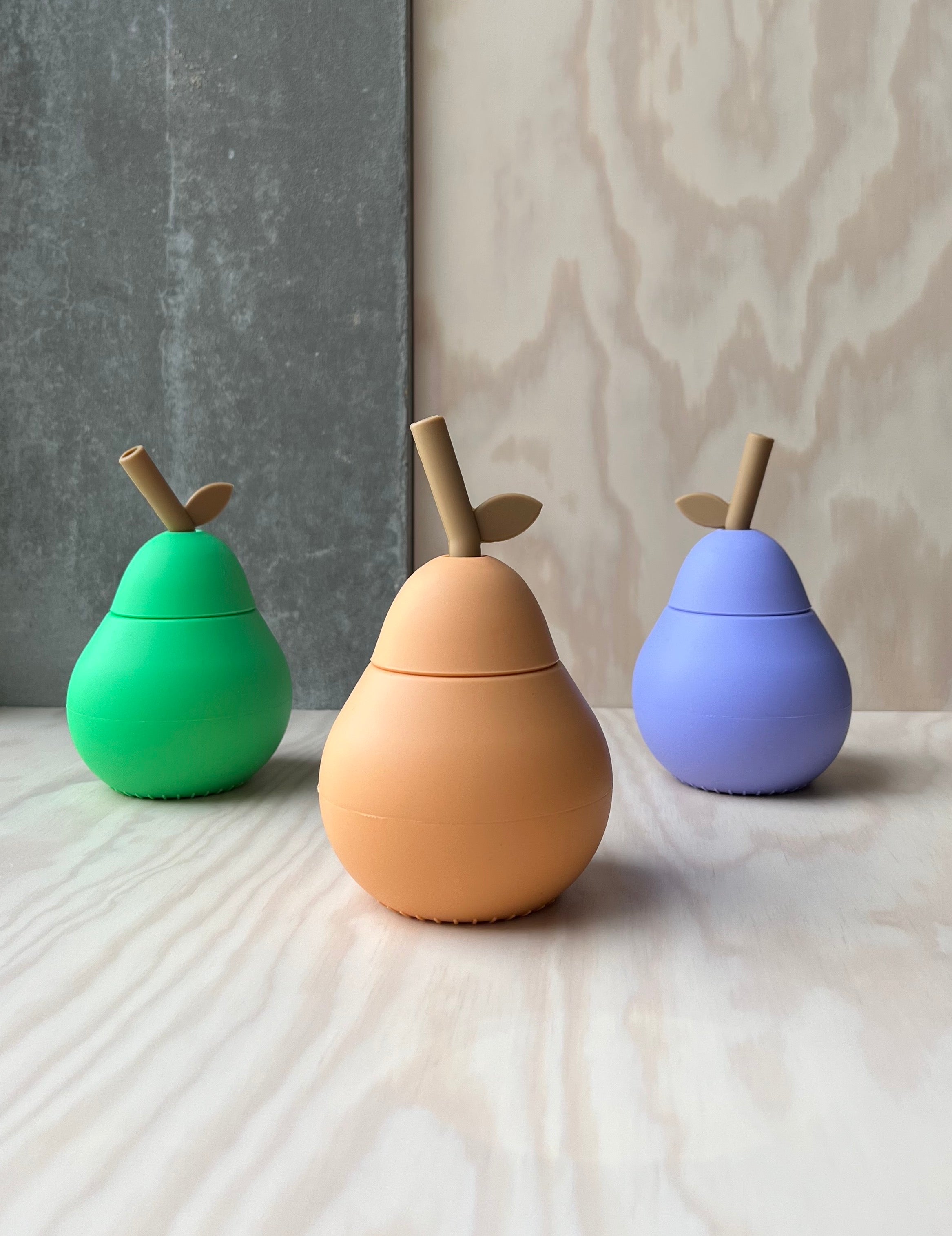OYOY | Pear Cup 2pk - Apricot / Bright Green