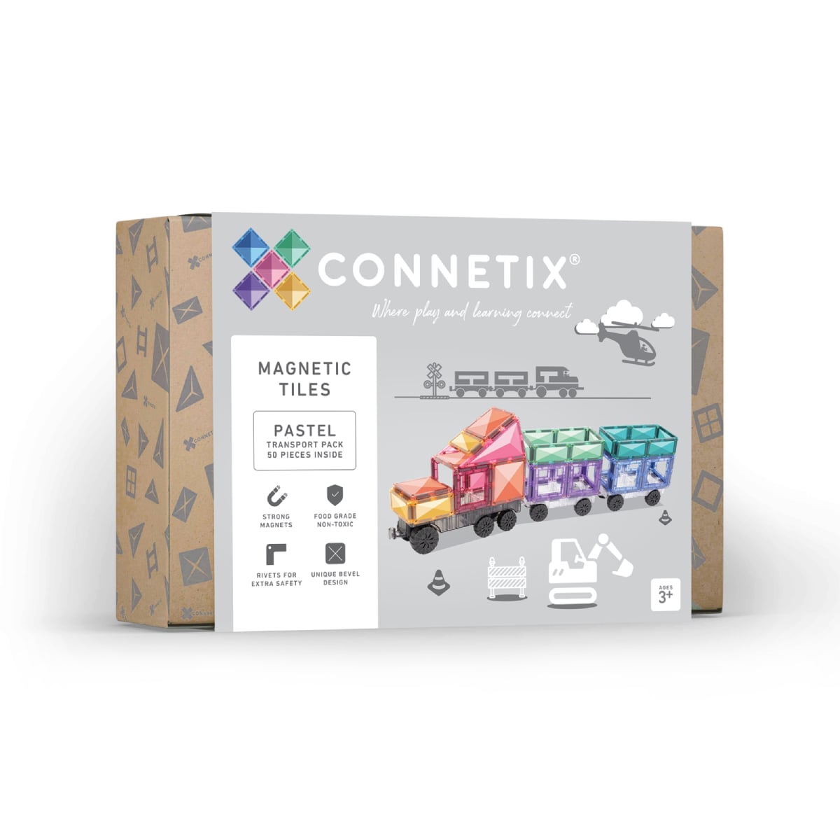 Connetix | Pastel Transport Pack - 50 pc