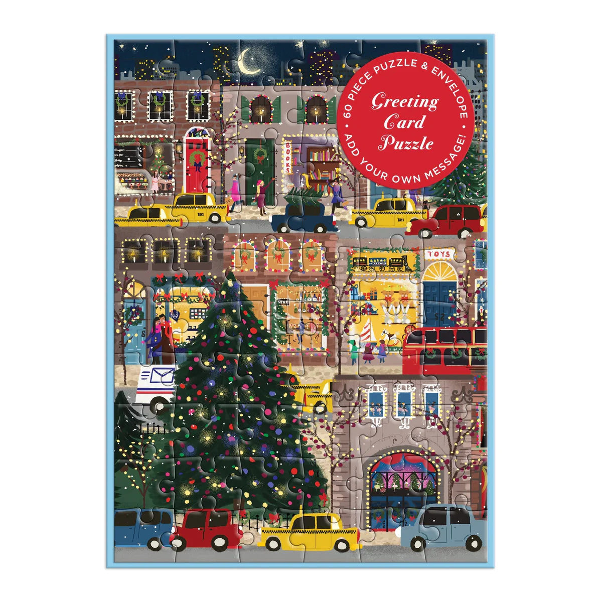 Galison | Joy Laforme Winter Lights Greeting Card Puzzle