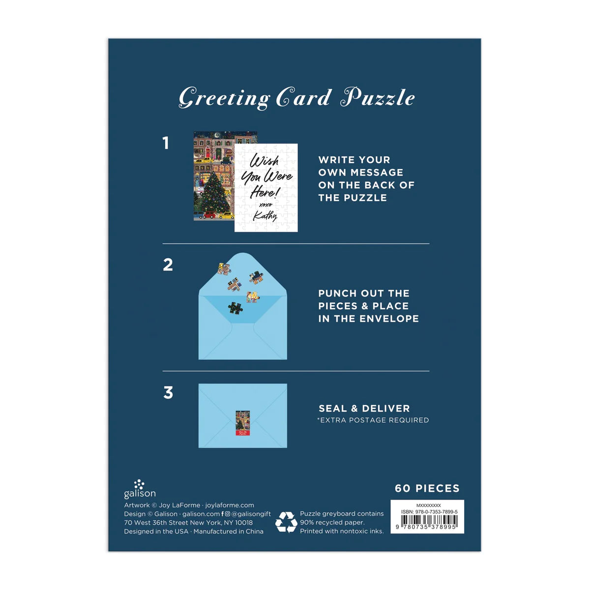 Galison | Joy Laforme Winter Lights Greeting Card Puzzle