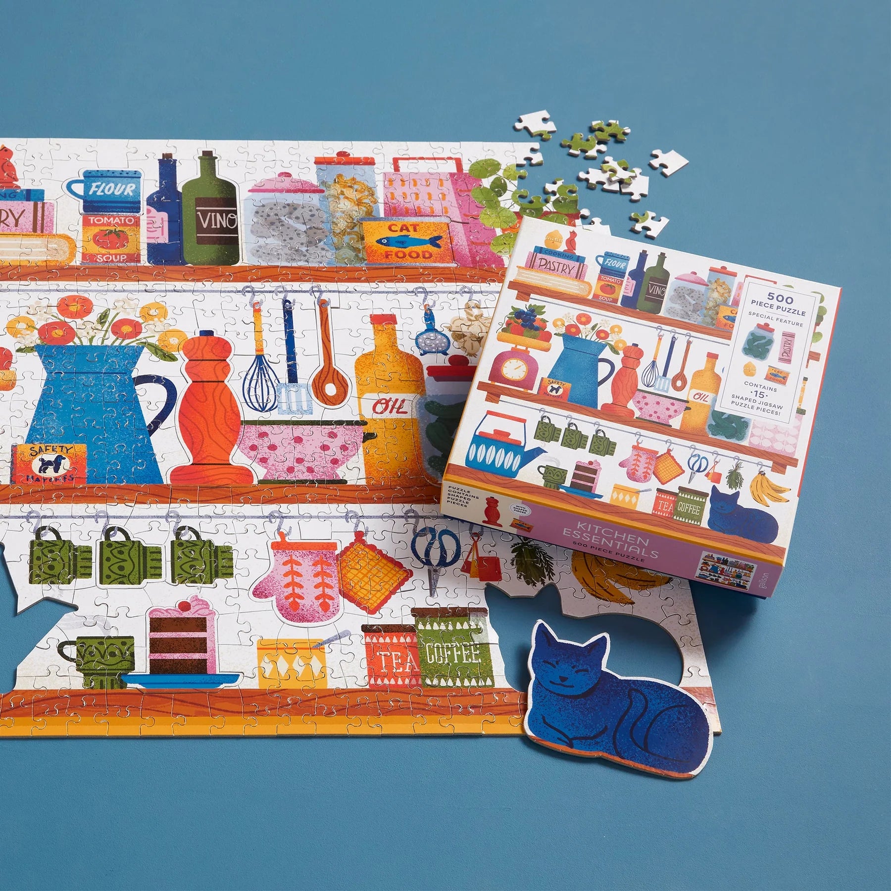 Galison | 500pc Puzzle with Shaped Pieces - Kitchen Essentials