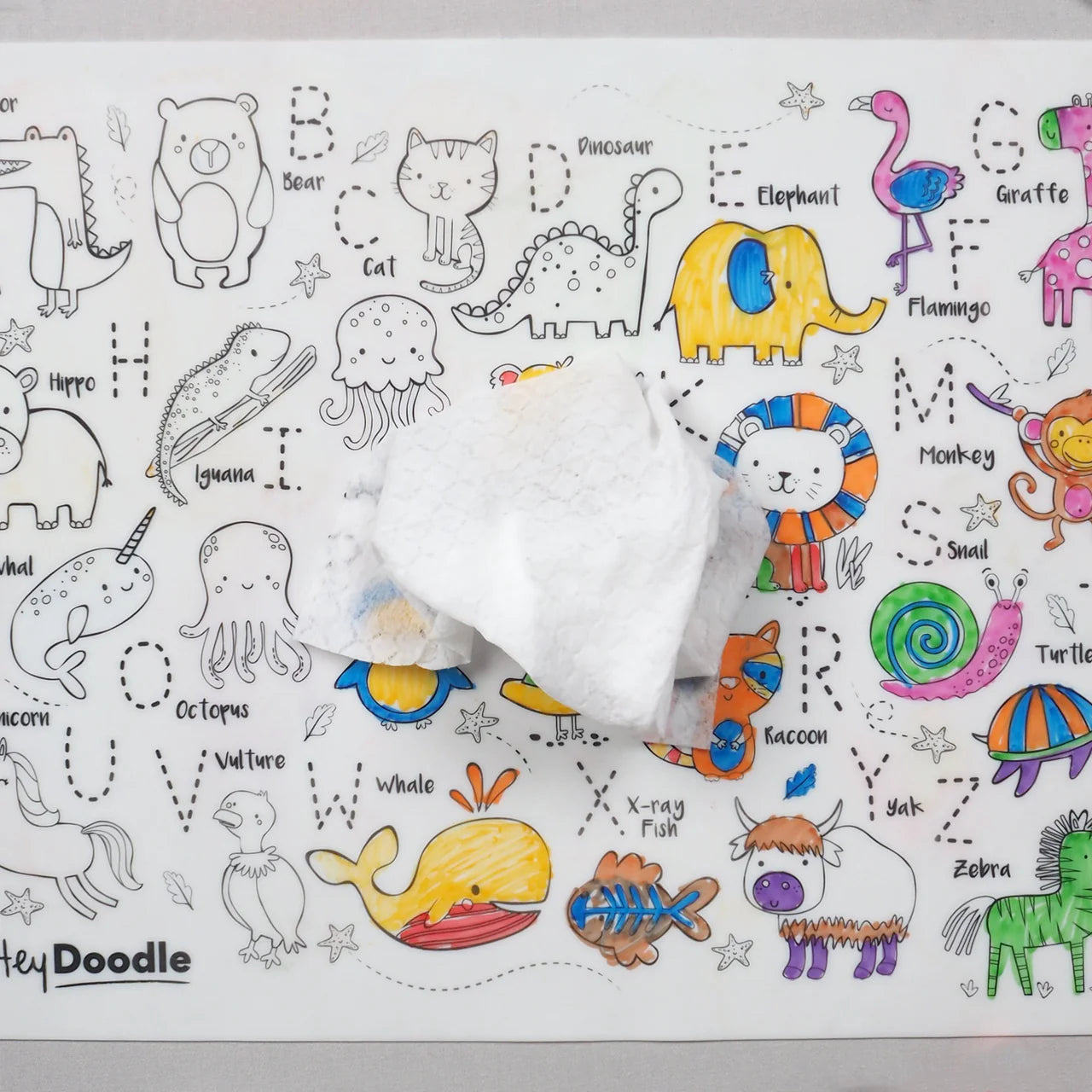 Hey Doodle | Large Colouring & Doodle Playmat - Into the Wild