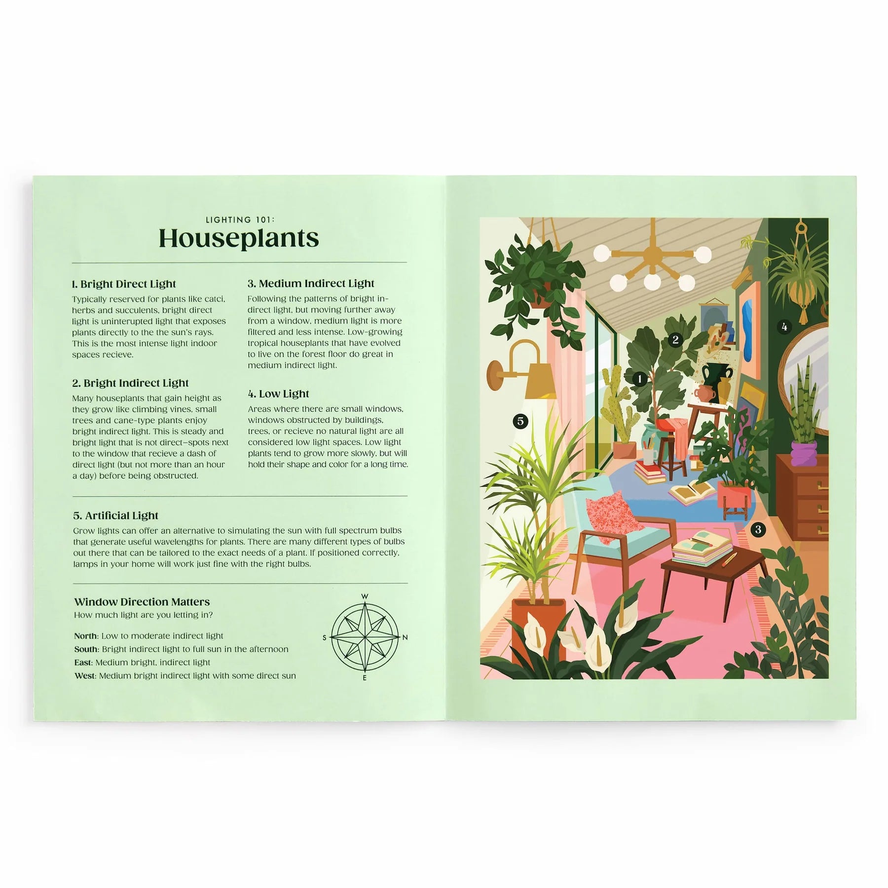 Galison | 500pc Puzzle - Lighting 101: Houseplants Book Puzzle