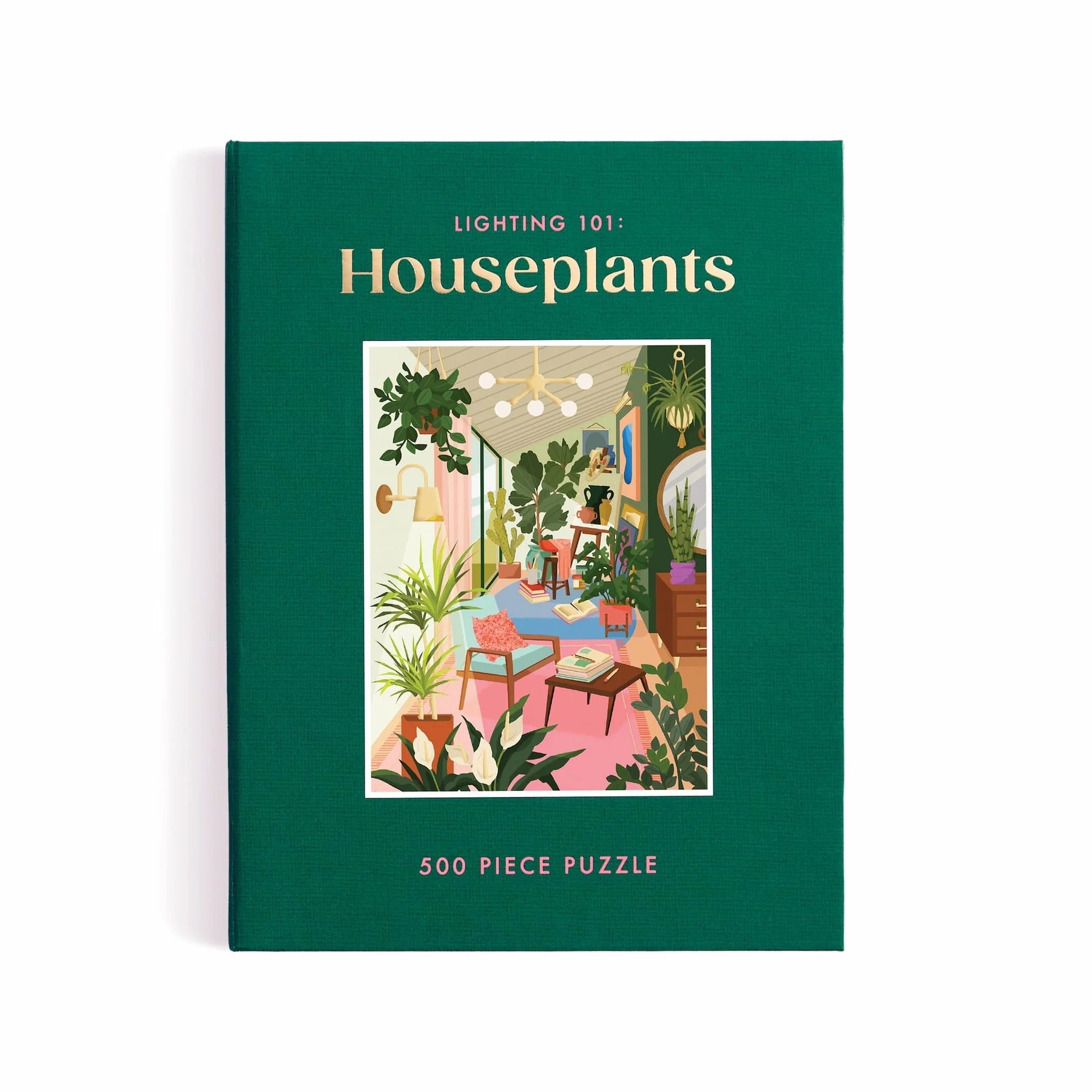 Galison | 500pc Puzzle - Lighting 101: Houseplants Book Puzzle