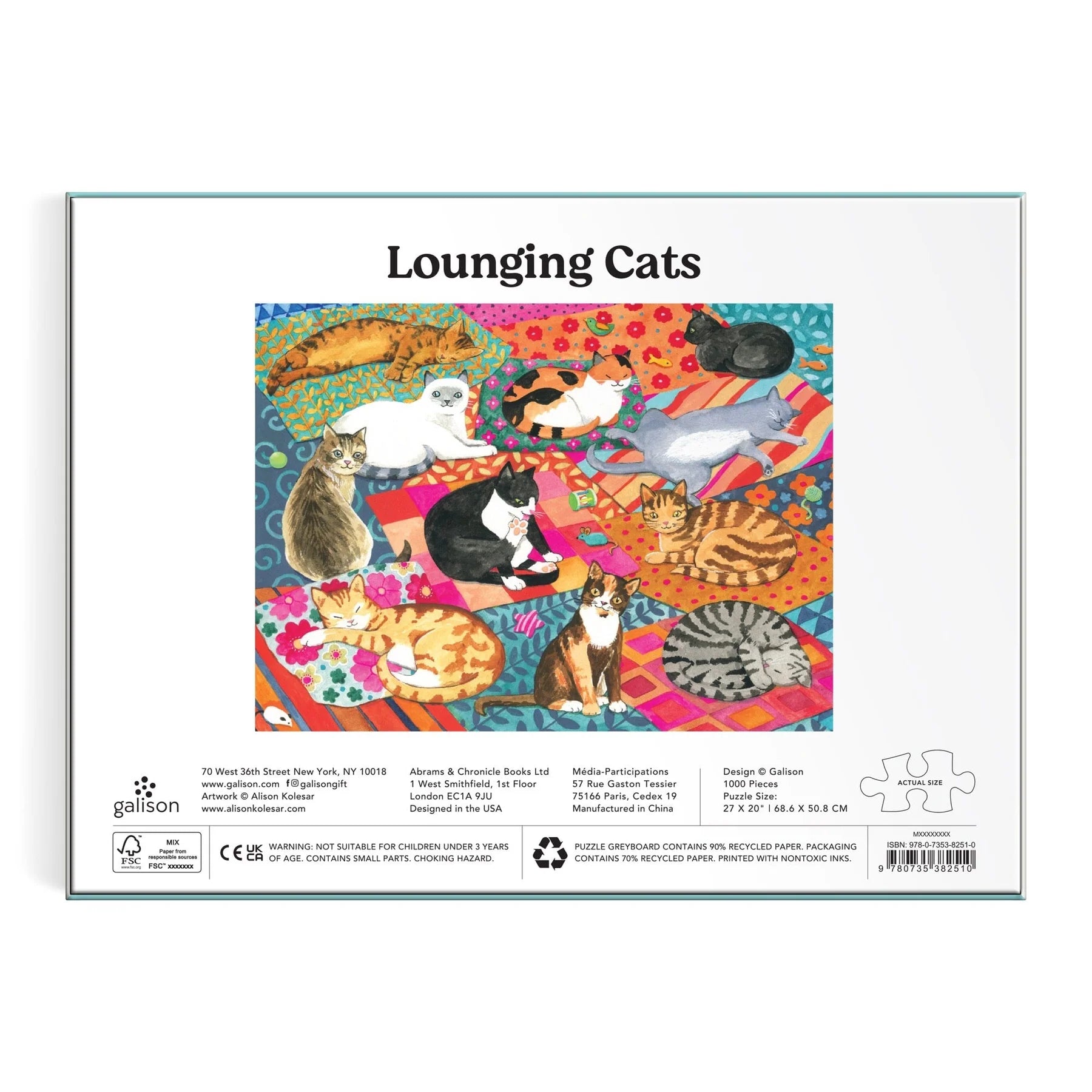 Galison | 1000pc Puzzle - Lounging Cats