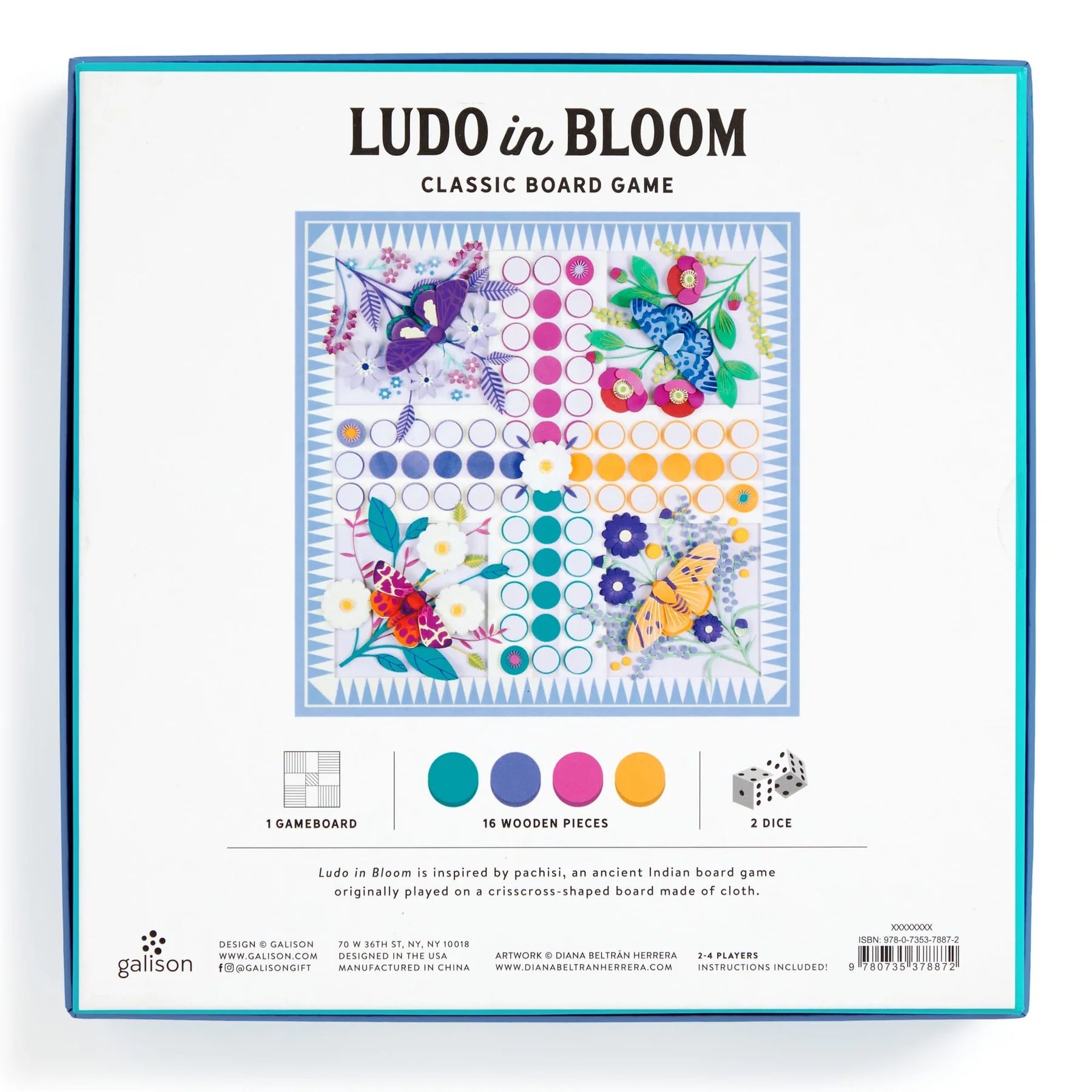 Galison | Ludo in Bloom Board Game