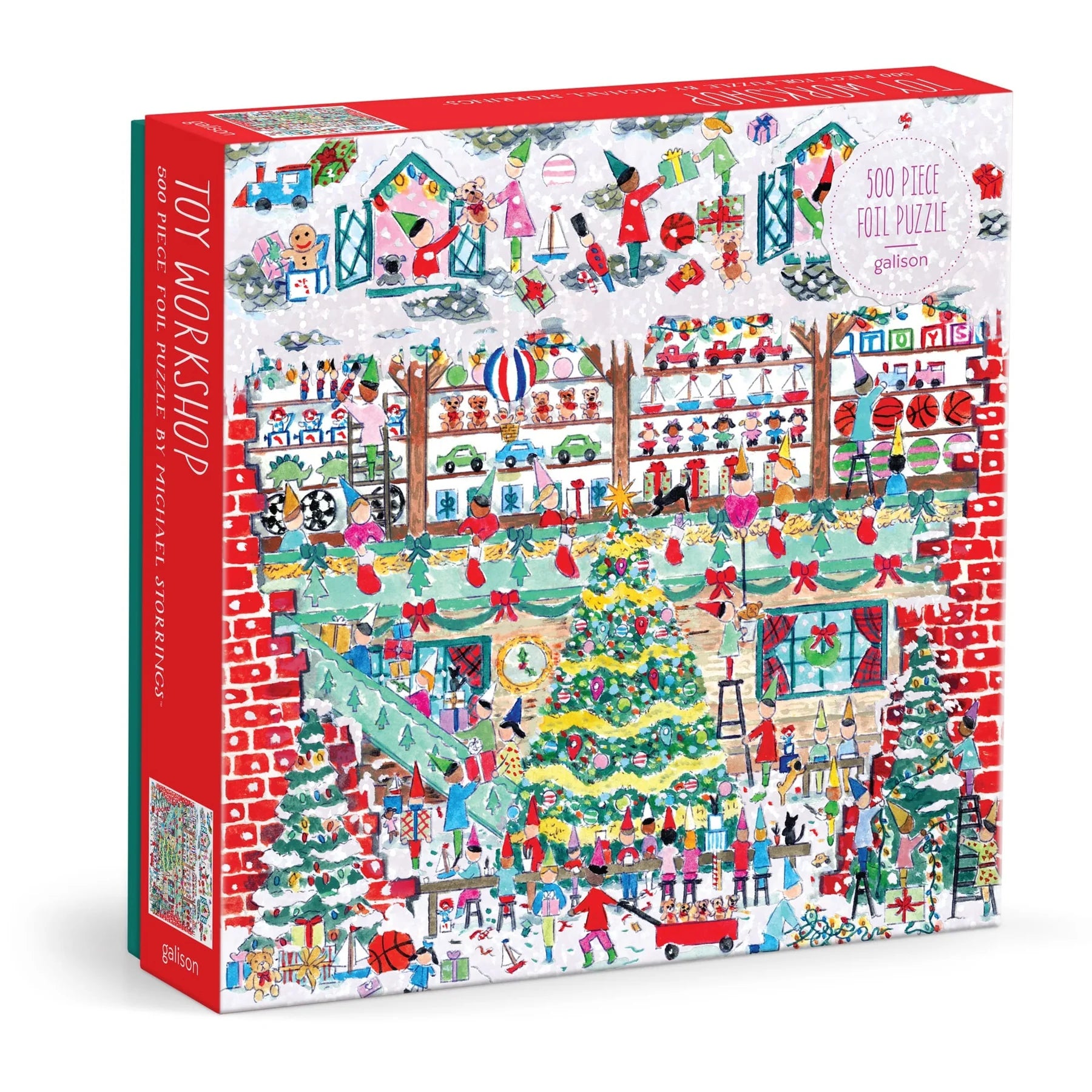 Galison | 500pc Foil Puzzle - Michael Storrings Toy Workshop