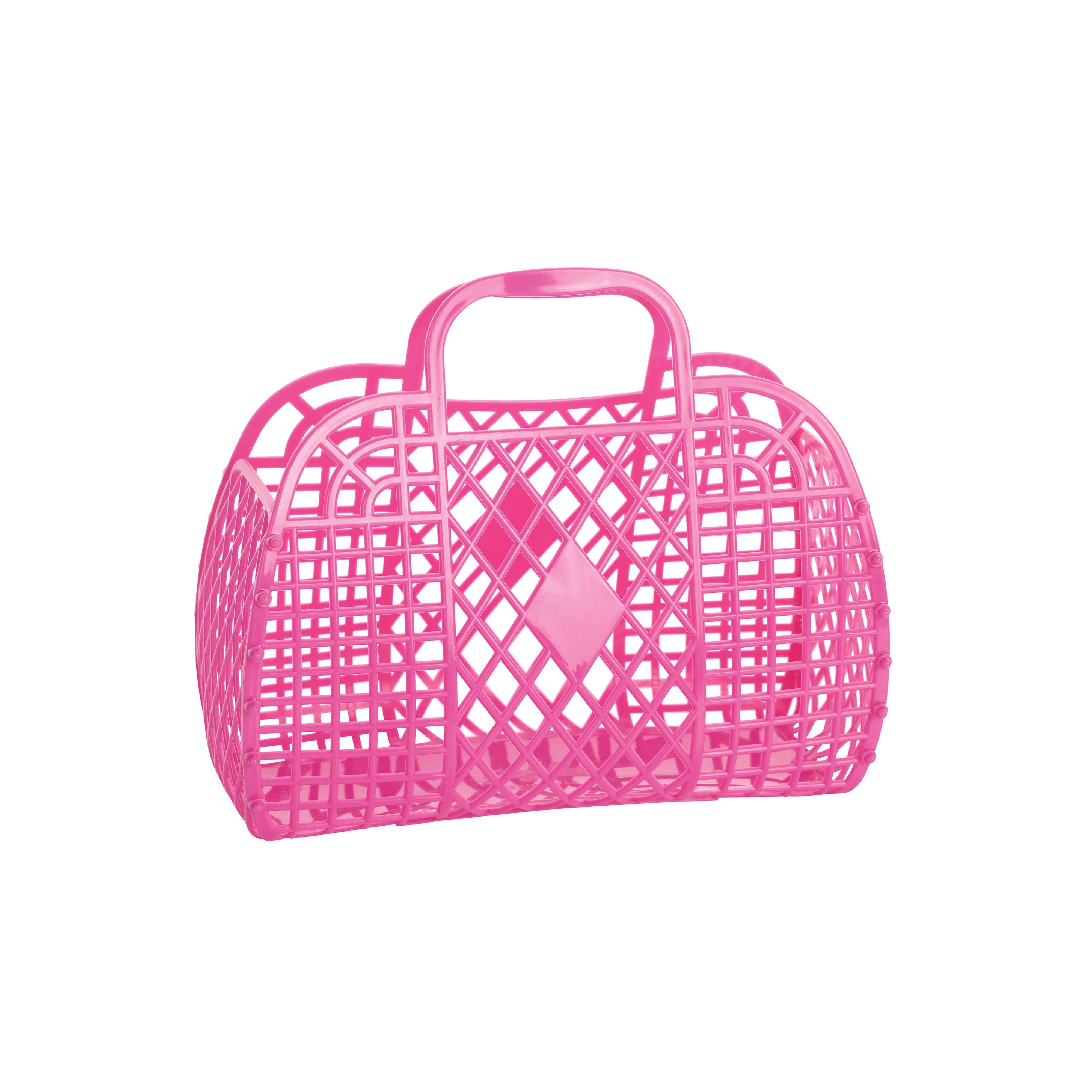 Sun Jellies | Small Retro Basket - Berry Pink