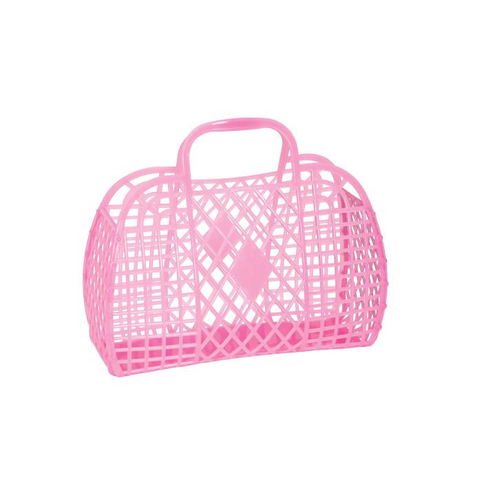 Sun Jellies | Small Retro Basket - Neon Pink