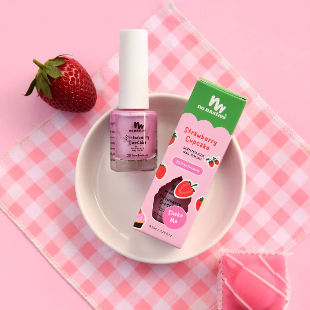 No Nasties | Scented Nail Polish - Strawberry Cupcake
