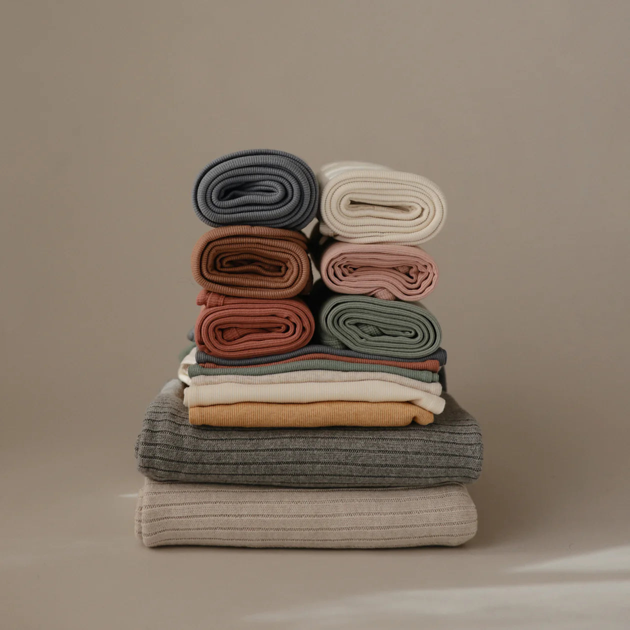 Mushie | Knitted Ribbed Baby Blanket - Gray Melange