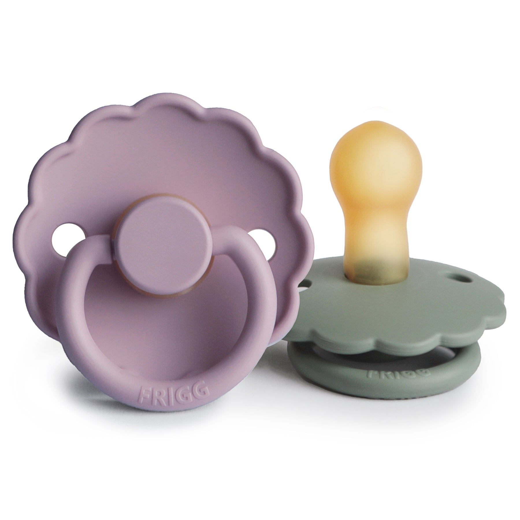 Frigg | Daisy Natural Rubber Dummie - Heather & Lily Pad