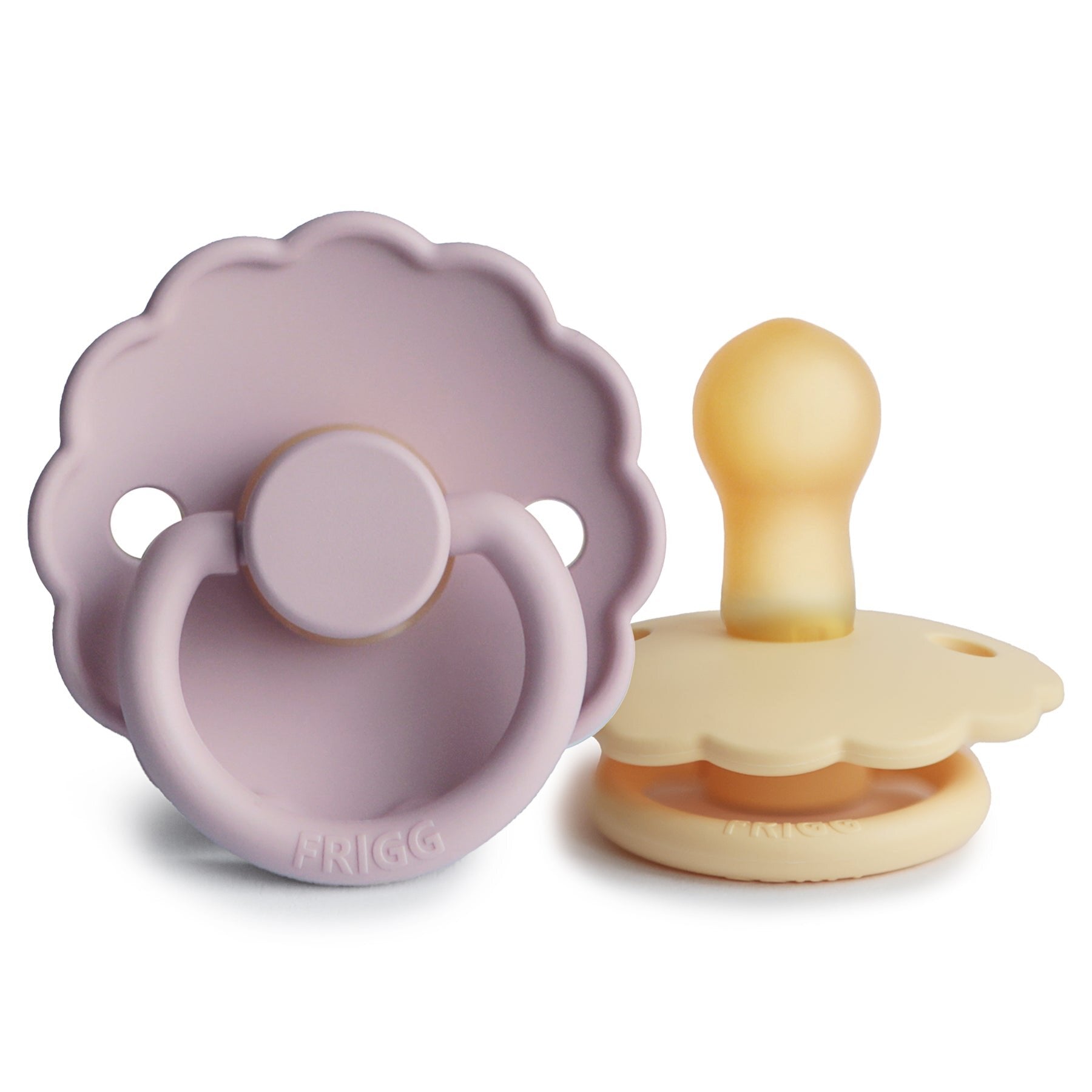 Frigg | Daisy Natural Rubber Dummie - Soft Lilac & Pale Daffodil