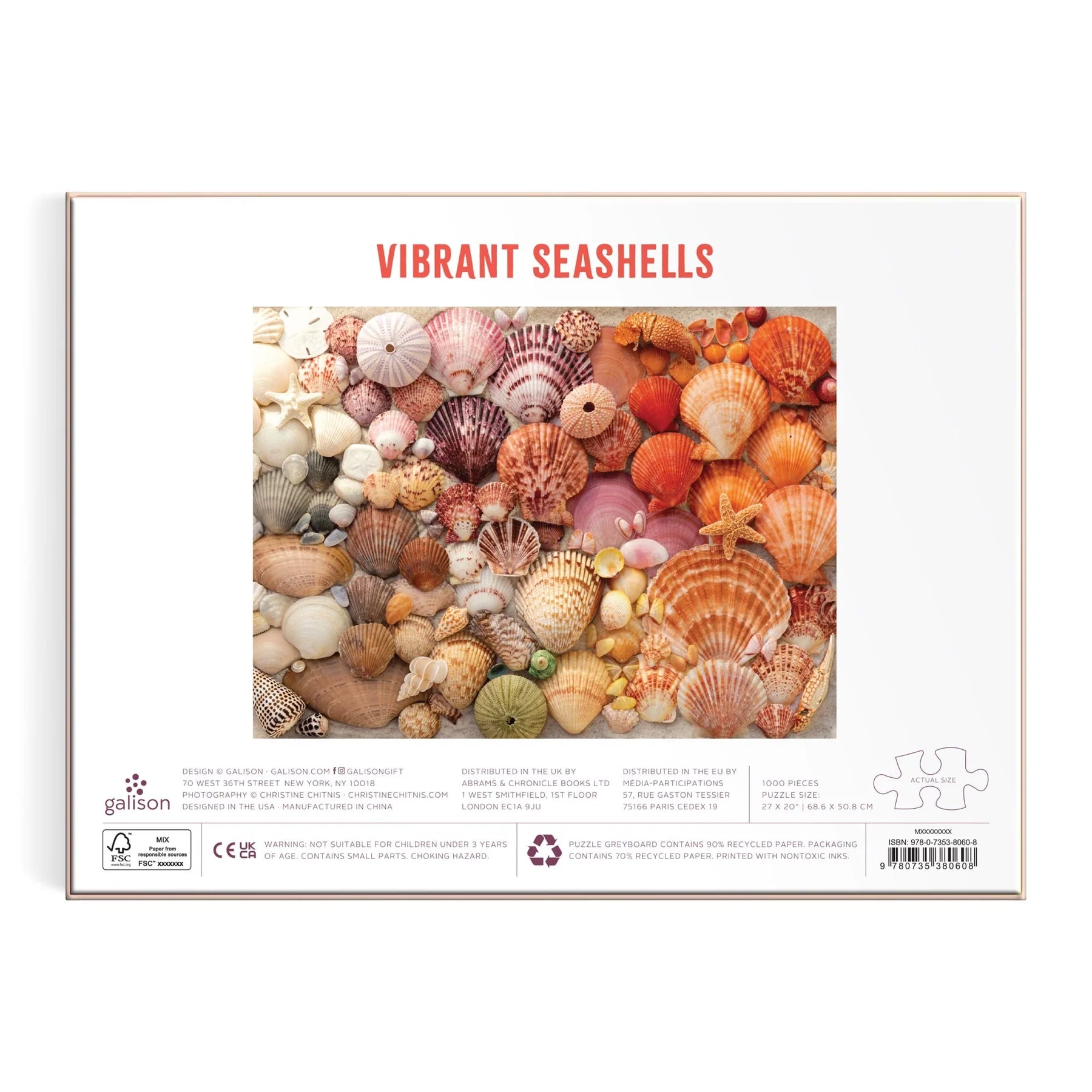 Galison | 1000pc Puzzle - Vibrant Seashells