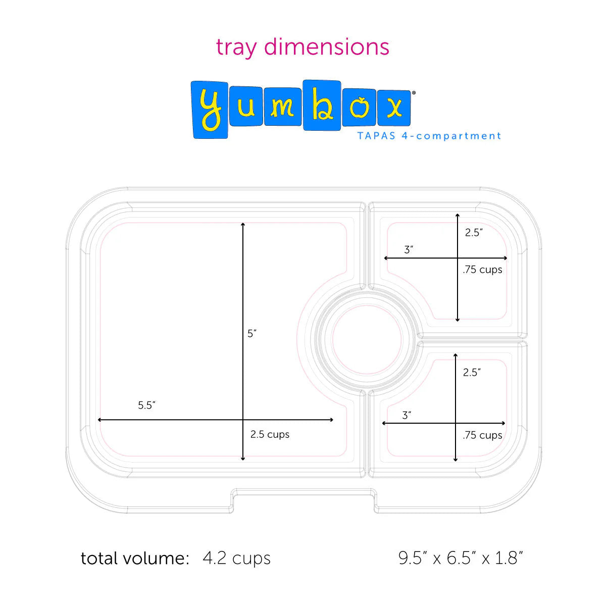 Yumbox | Tapas 4 Compartment Bento Lunchbox