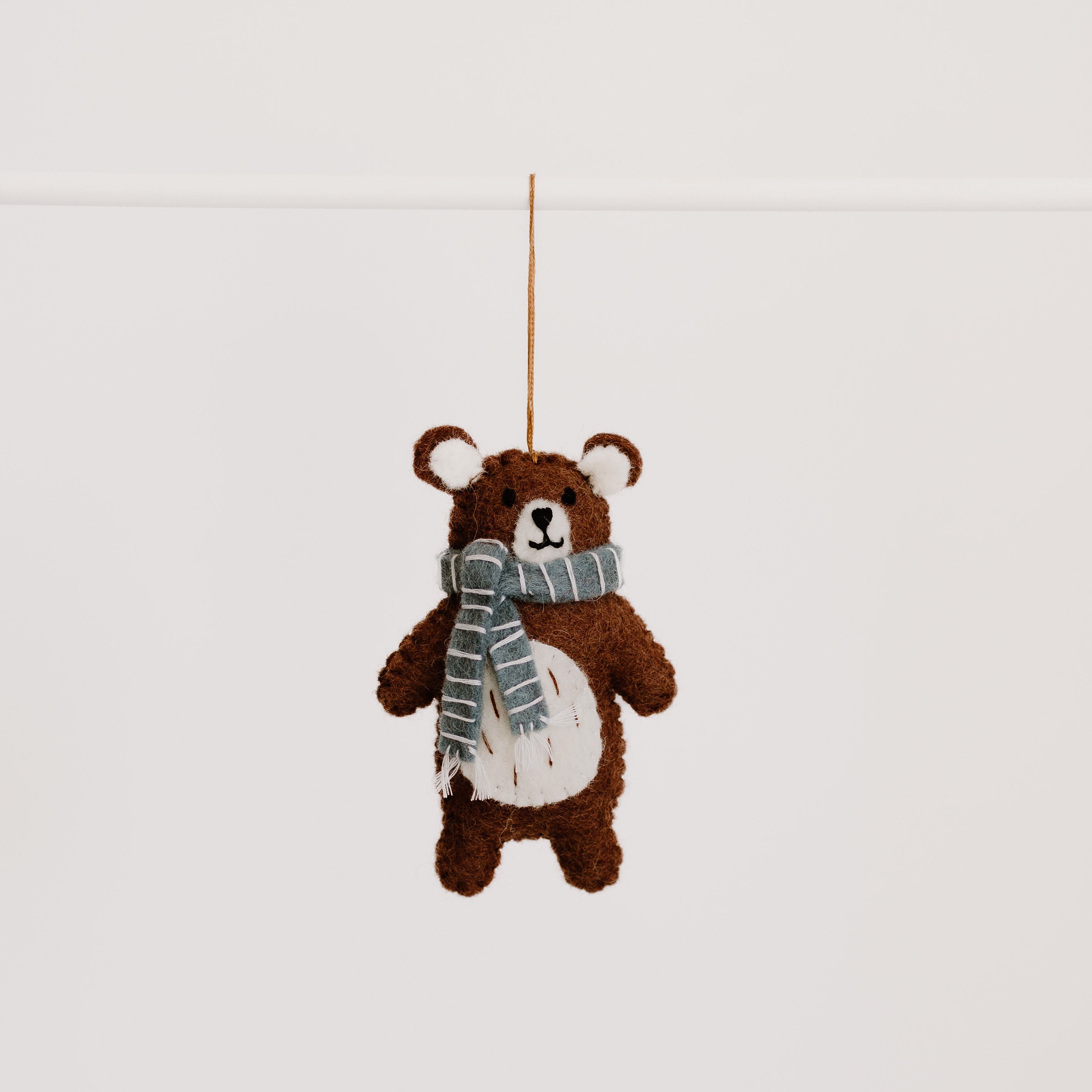 Pashom | Hanging Decoration - Brown Bear in Scarf