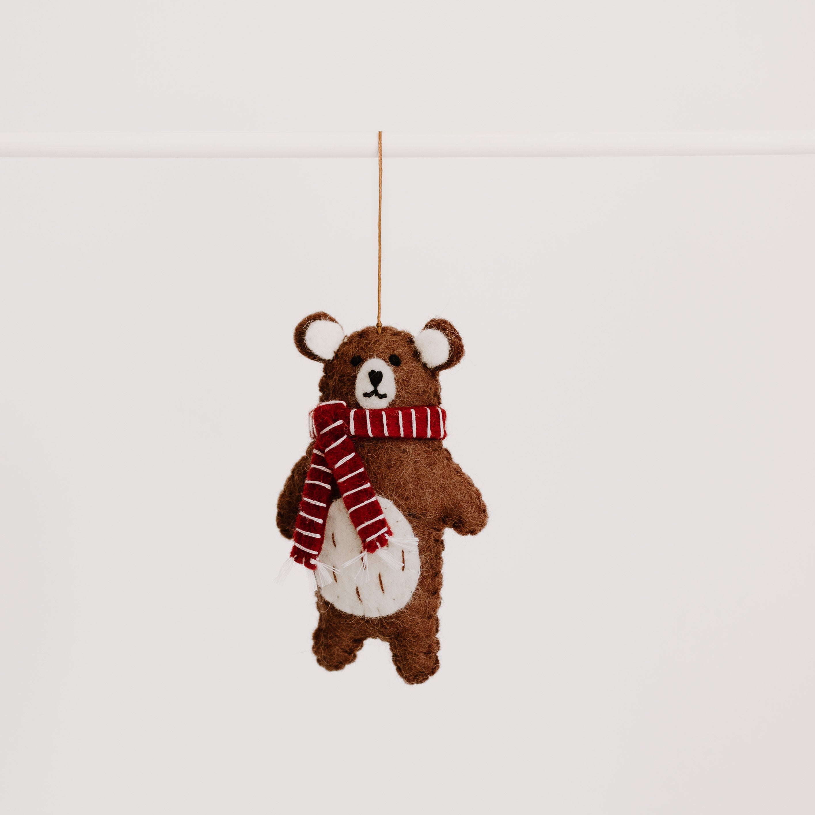 Pashom | Hanging Decoration - Brown Bear in Scarf