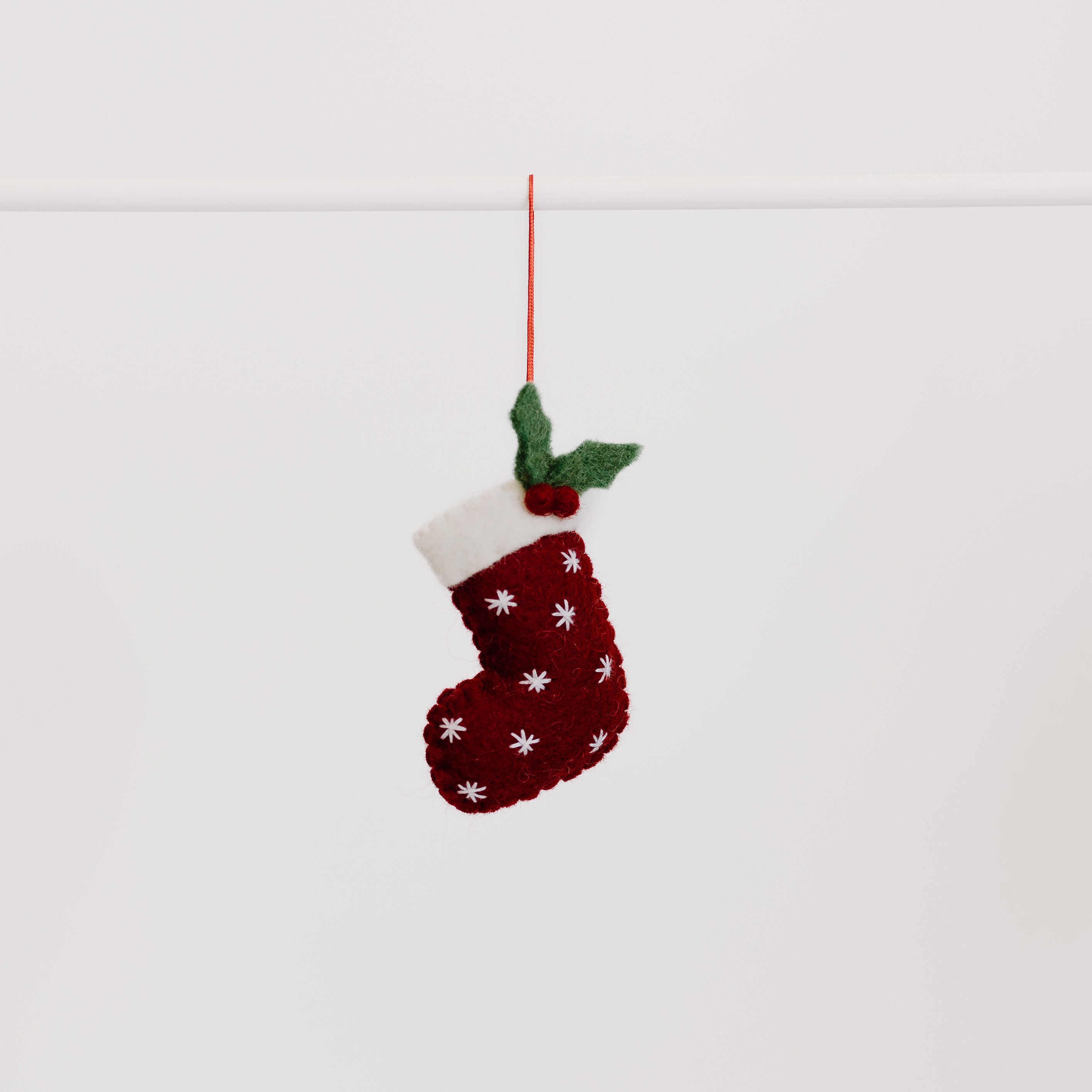 Pashom | Hanging Decoration - Stocking w/ Holly