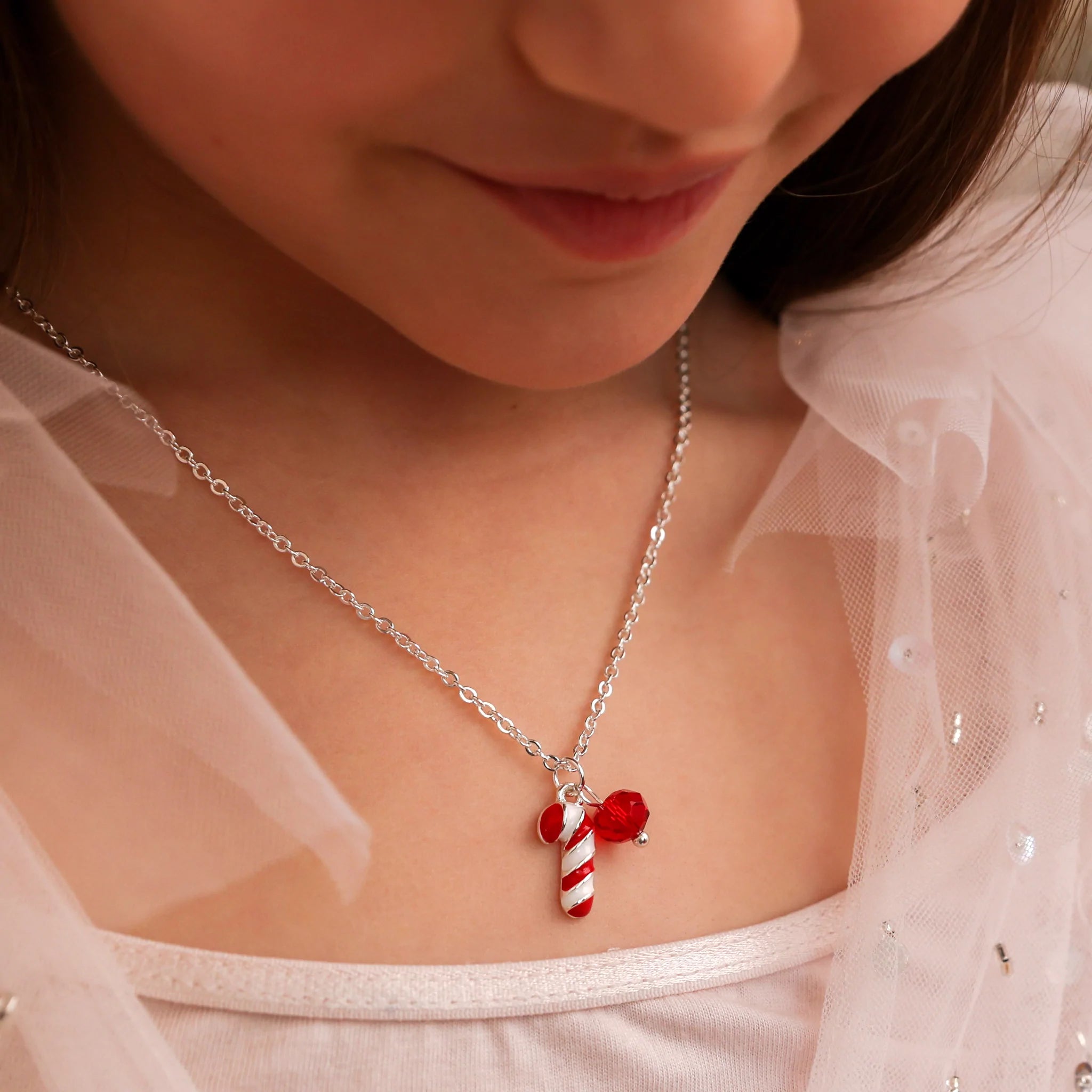 Lauren Hinkley | Candy Cane Christmas Necklace