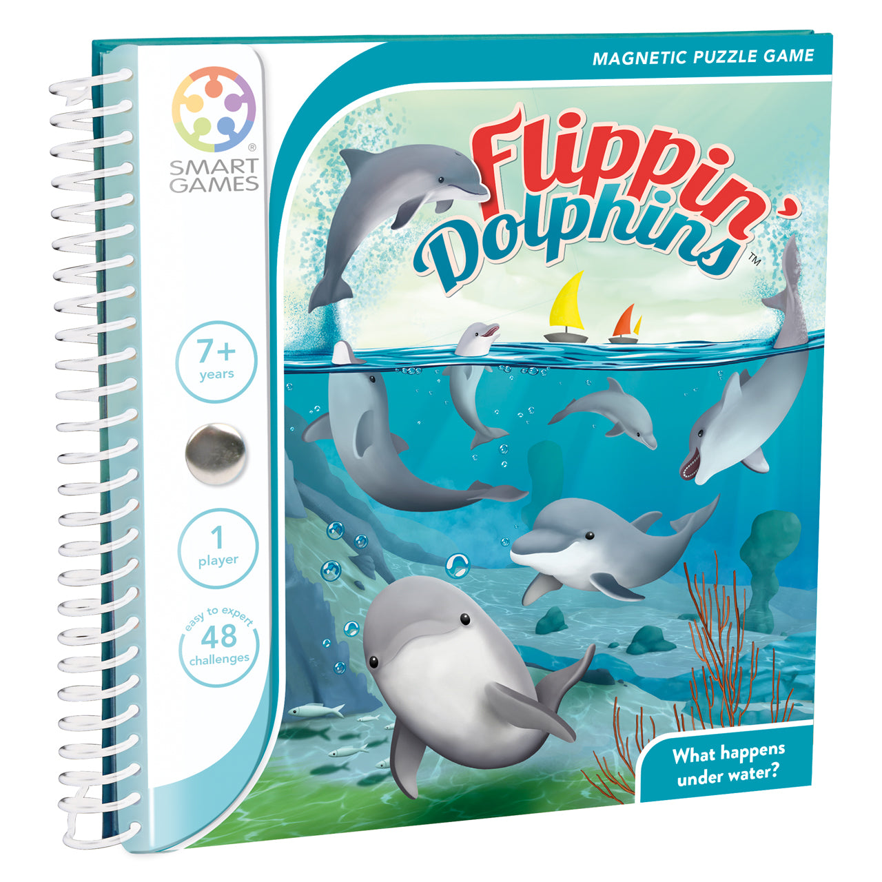 Smart Games | Magnetic Travel Game | Flippin' Dolphins