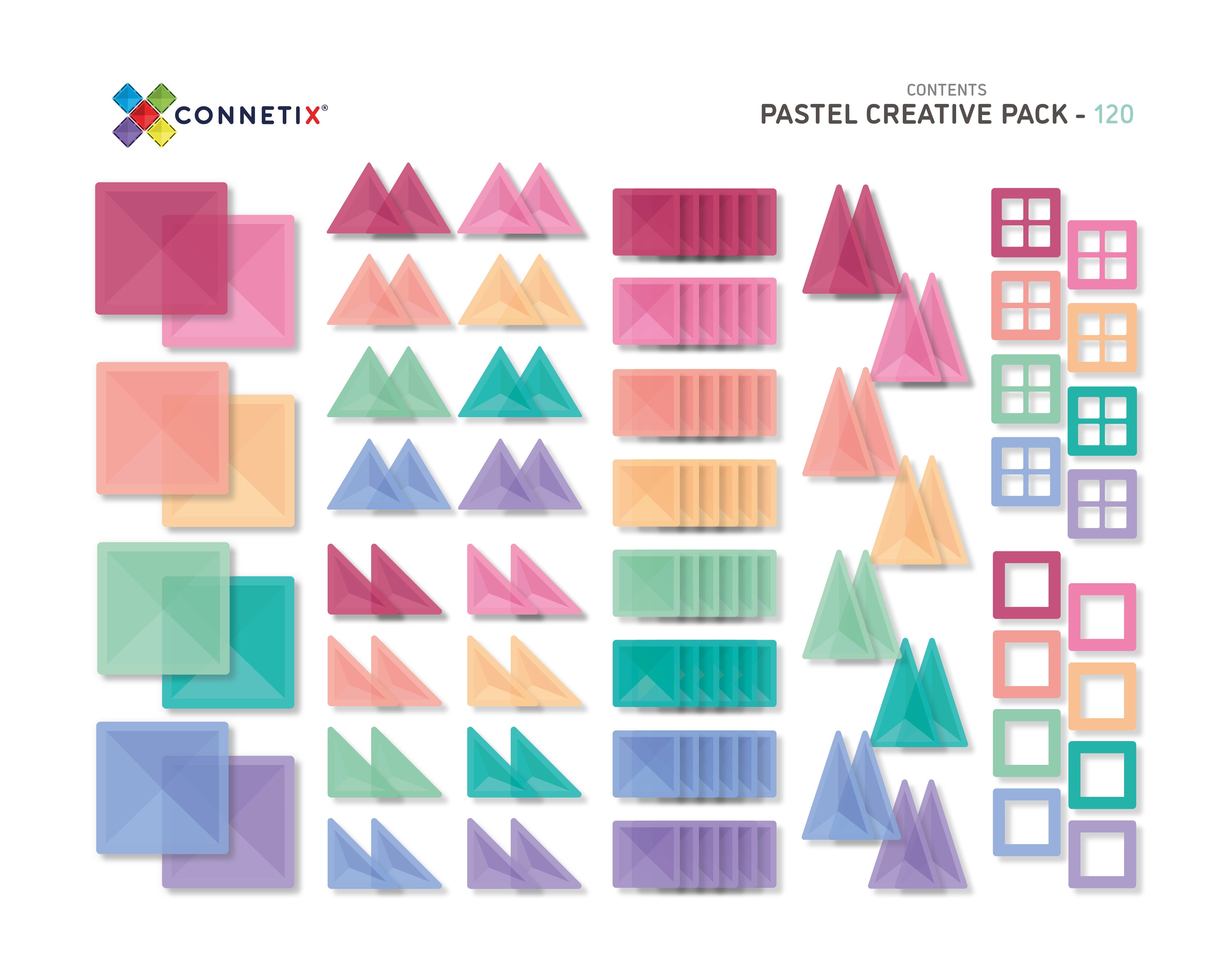 Connetix | Pastel Creative Pack - 120pc