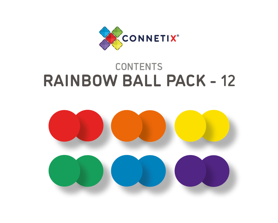 Connetix | Rainbow Replacement Ball Pack - 12pc