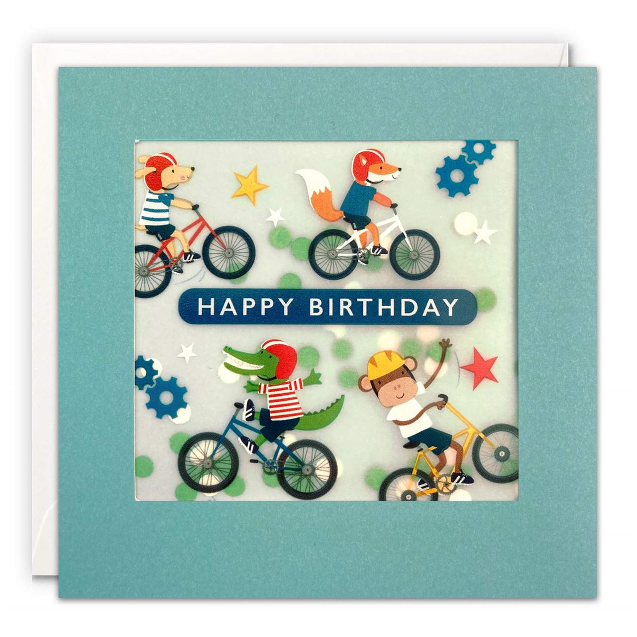 Shakie Birthday Card | Animals on Bikes