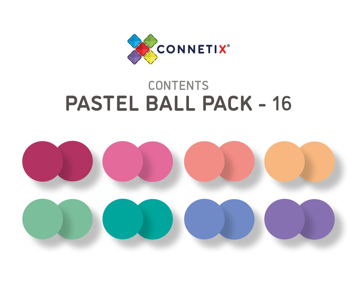 Connetix | Pastel Replacement Ball Pack - 16pc