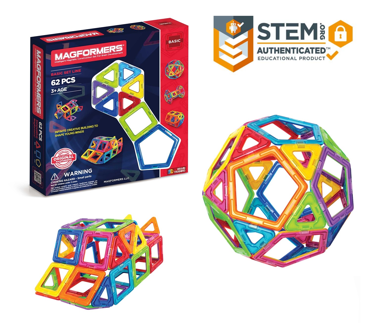 Magformers | Basic - 62 Piece Set