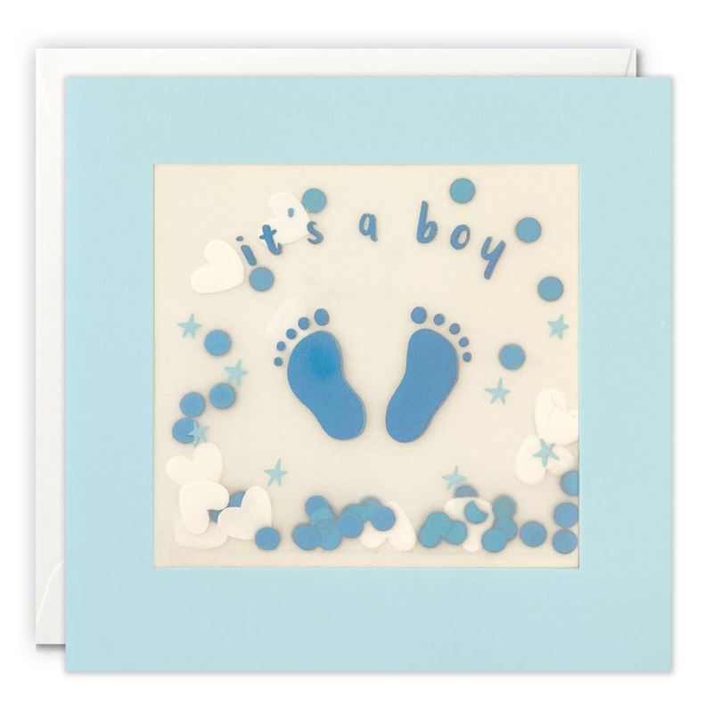 Shakie Card | It's a Boy - Blue Feeet